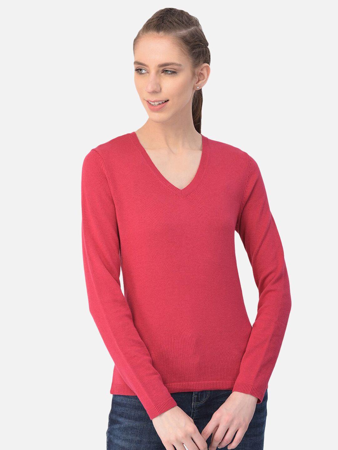 woods women pink solid pullover