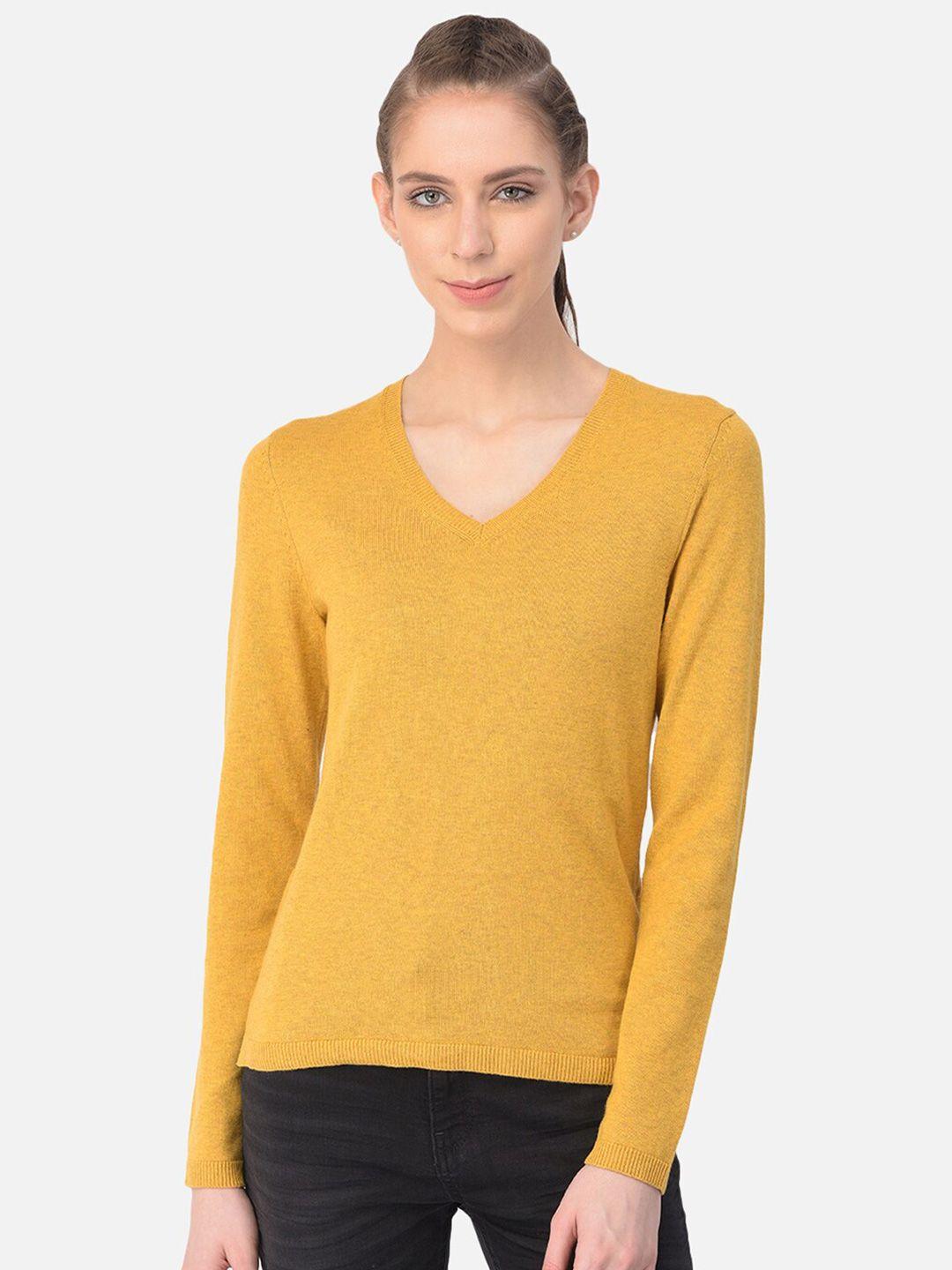 woods women mustard pullover