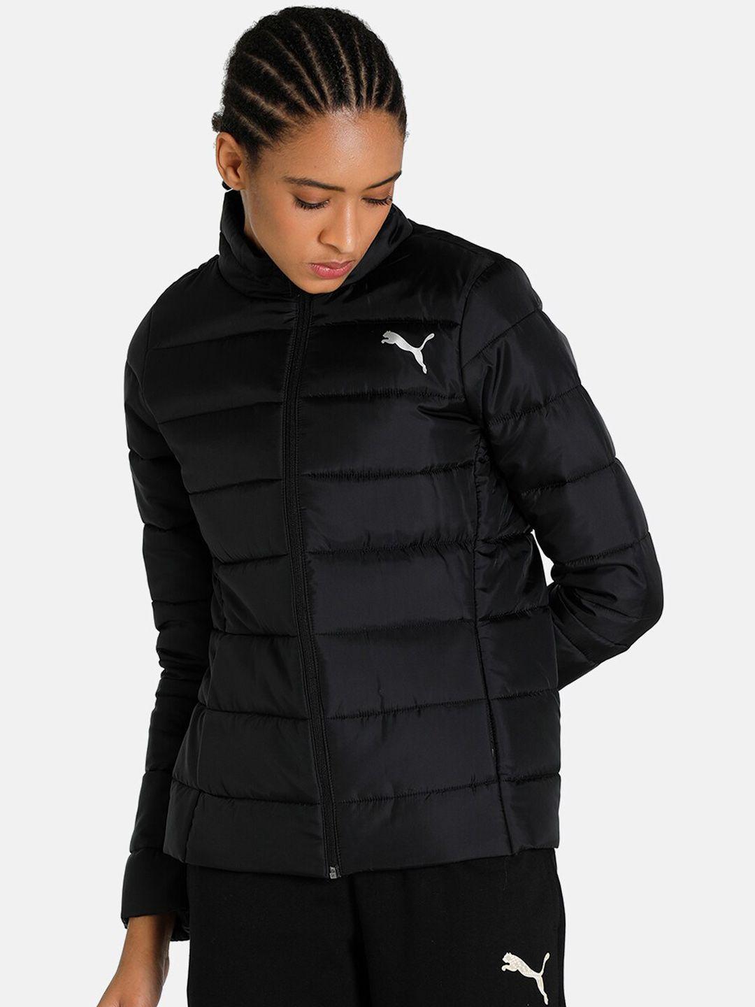 puma women black warmcell lightweight sli fit padded jacket