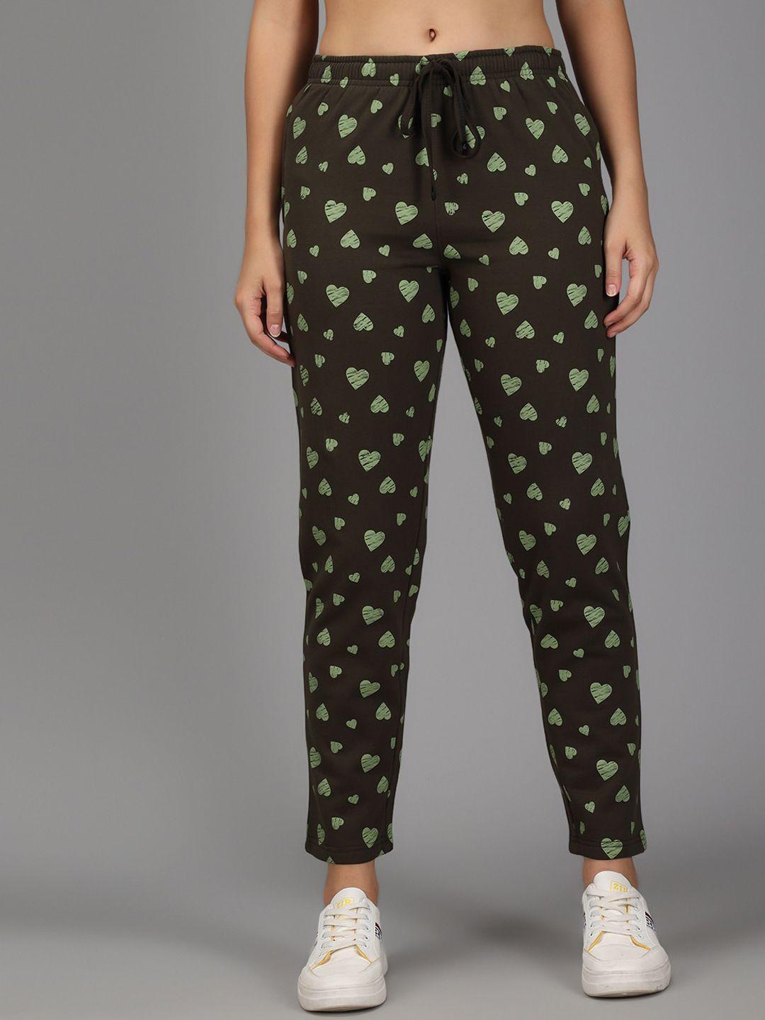 anti culture women olive printed track pants