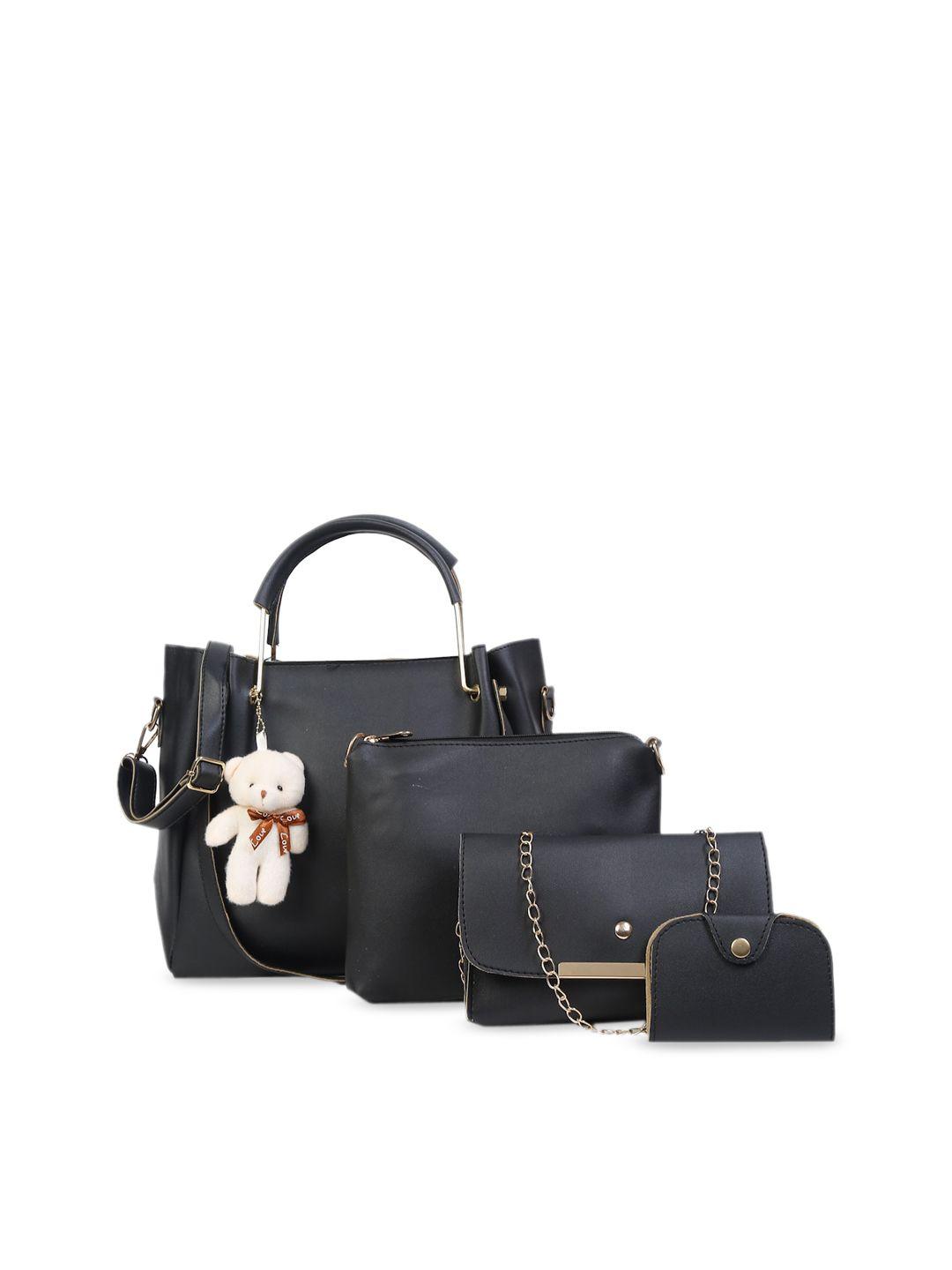 fargo set of 4 black handbags