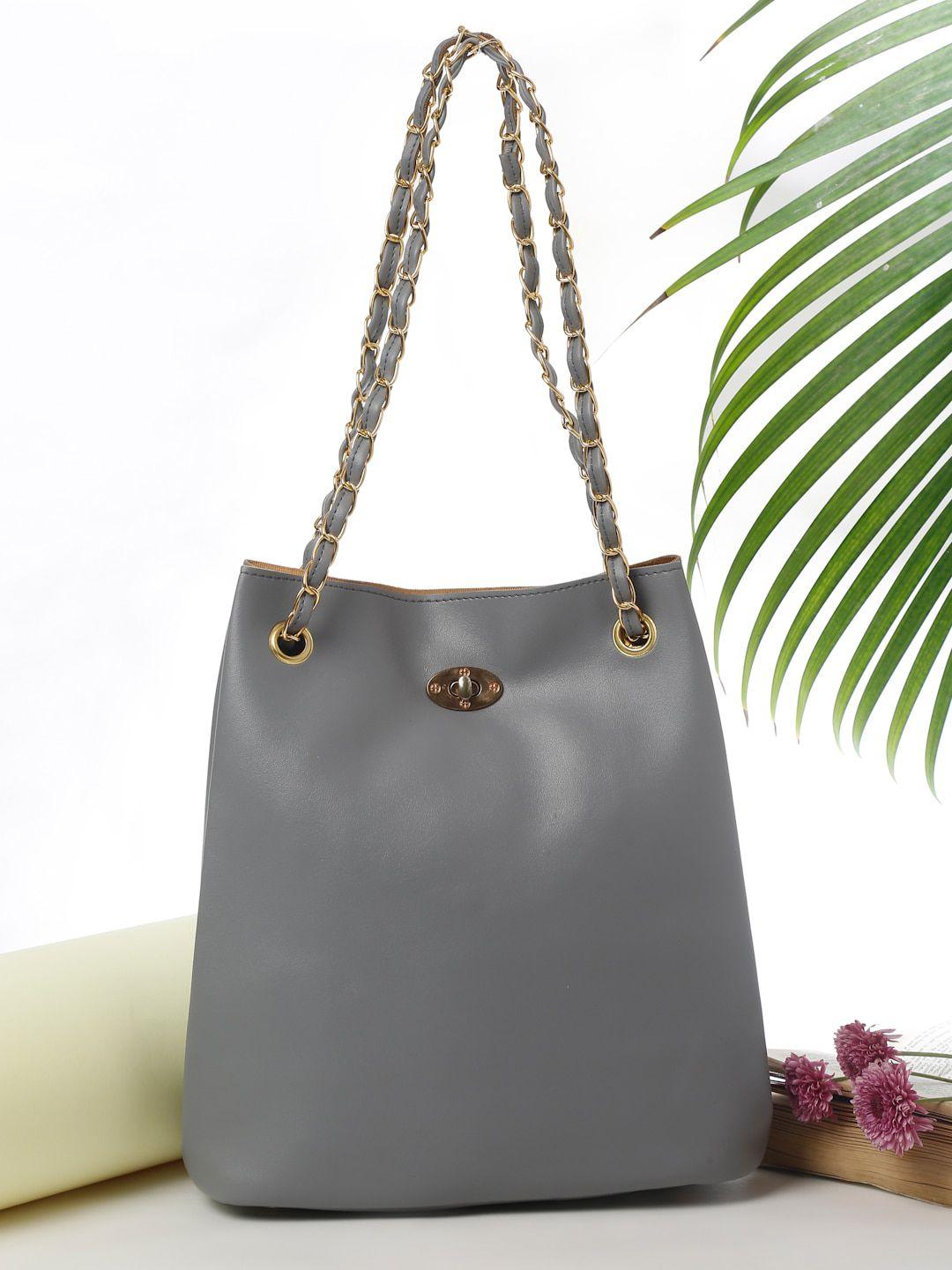 fargo grey pu shopper shoulder bag