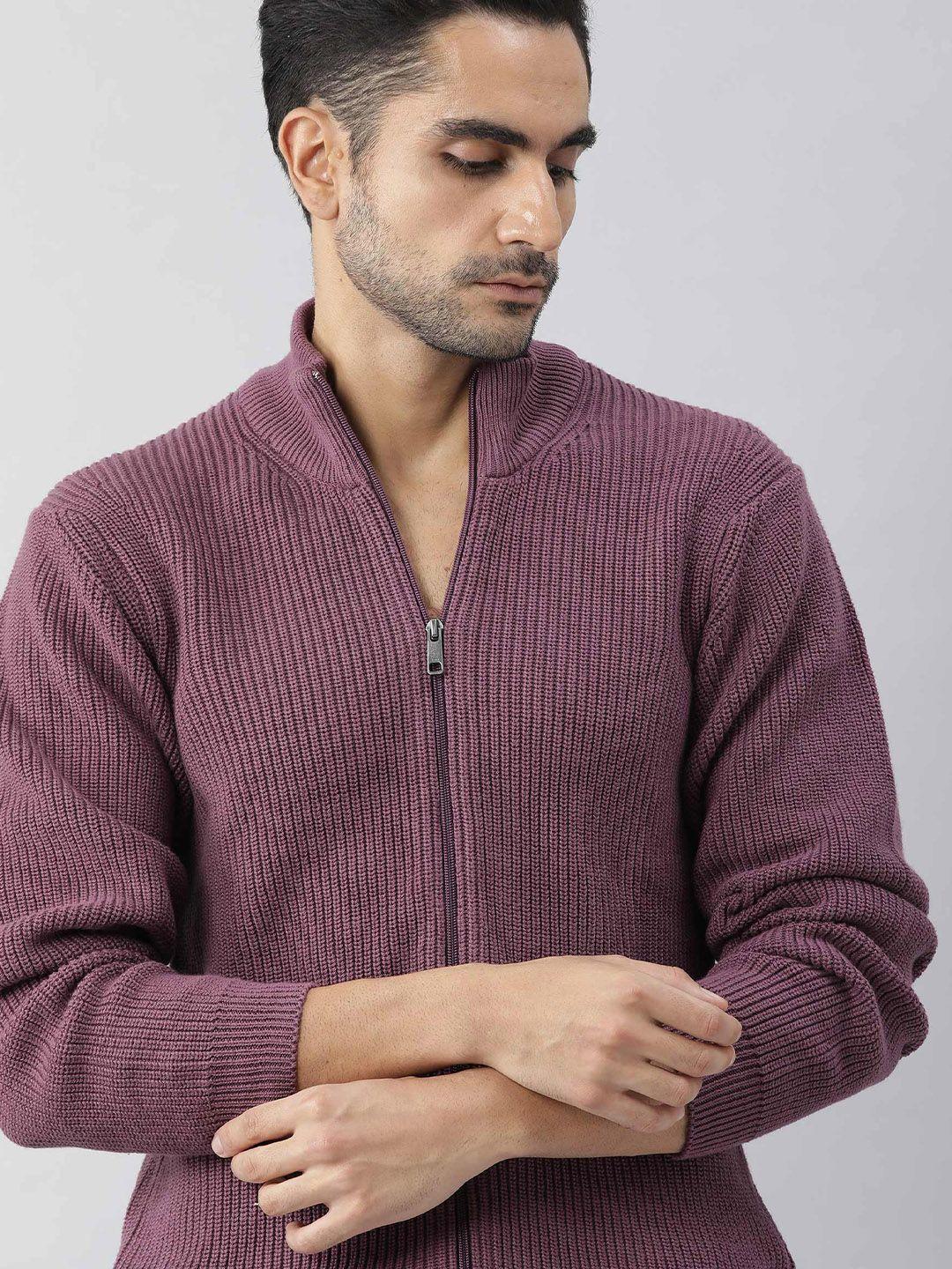 rare rabbit men purple striped cardigan