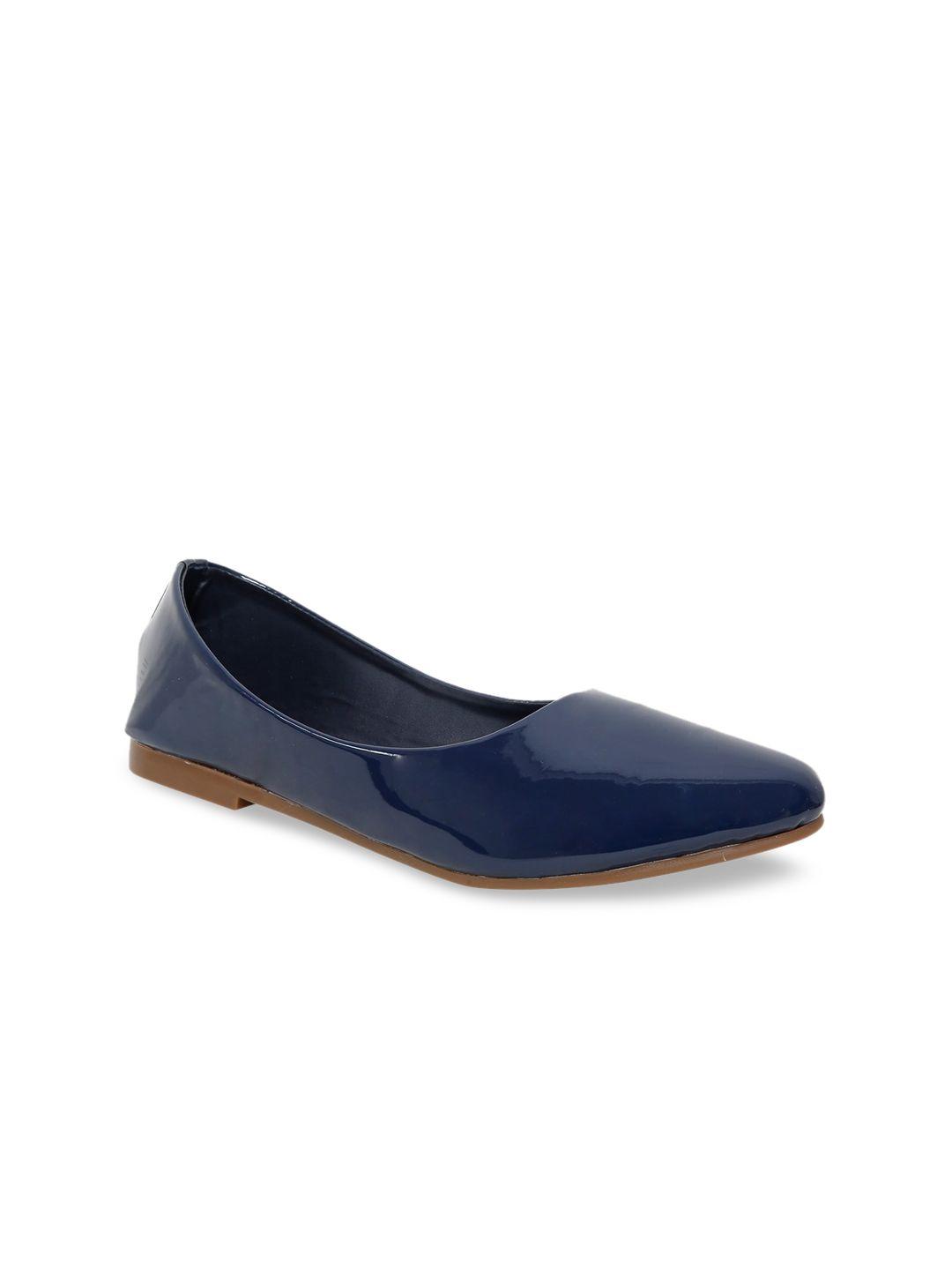 womens berry women blue textured ballerinas