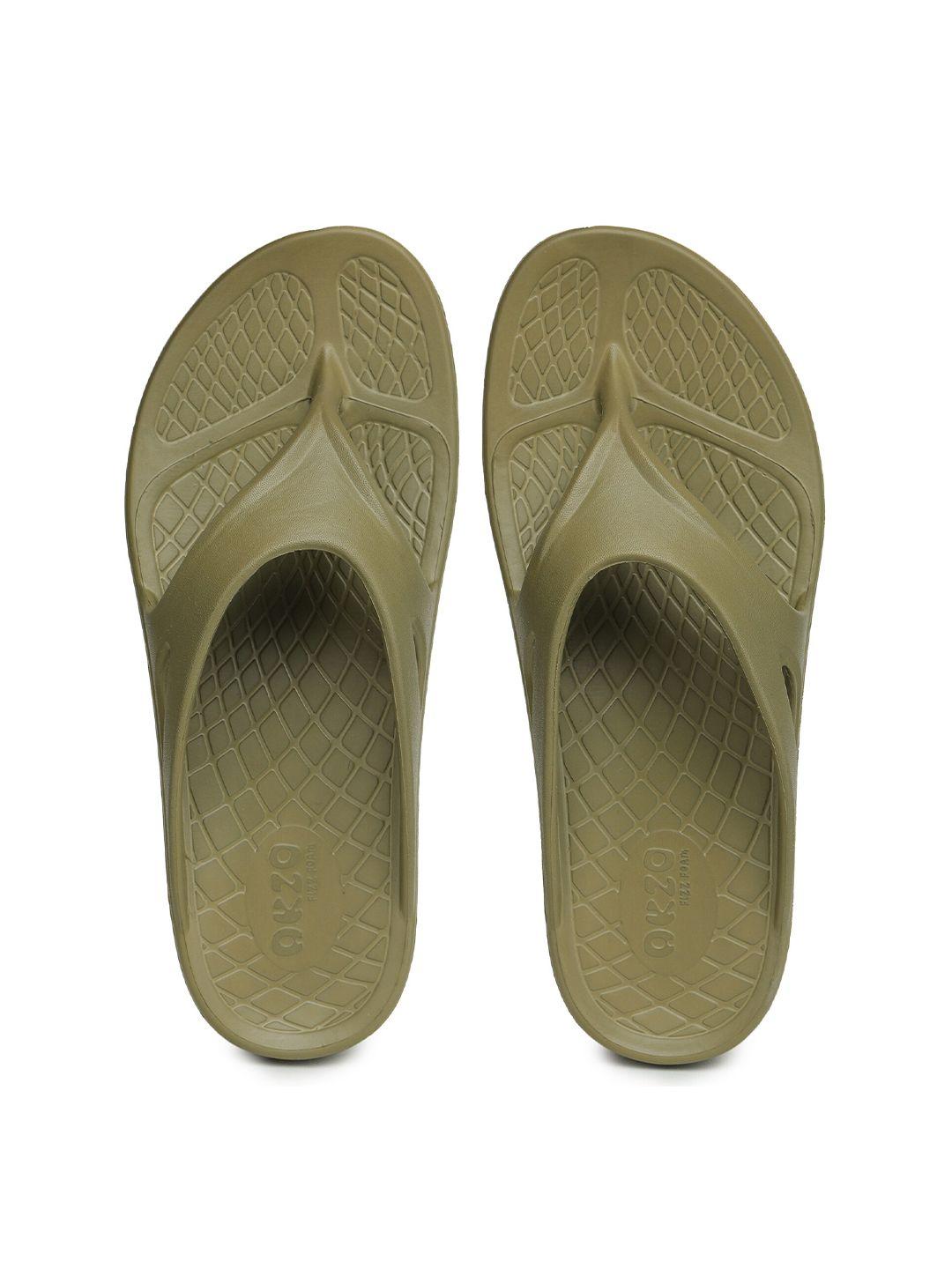 abros men khaki rubber thong flip-flops