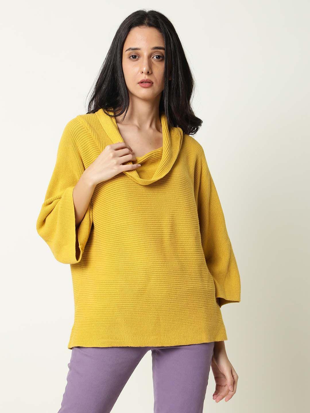 rareism women mustard pullover