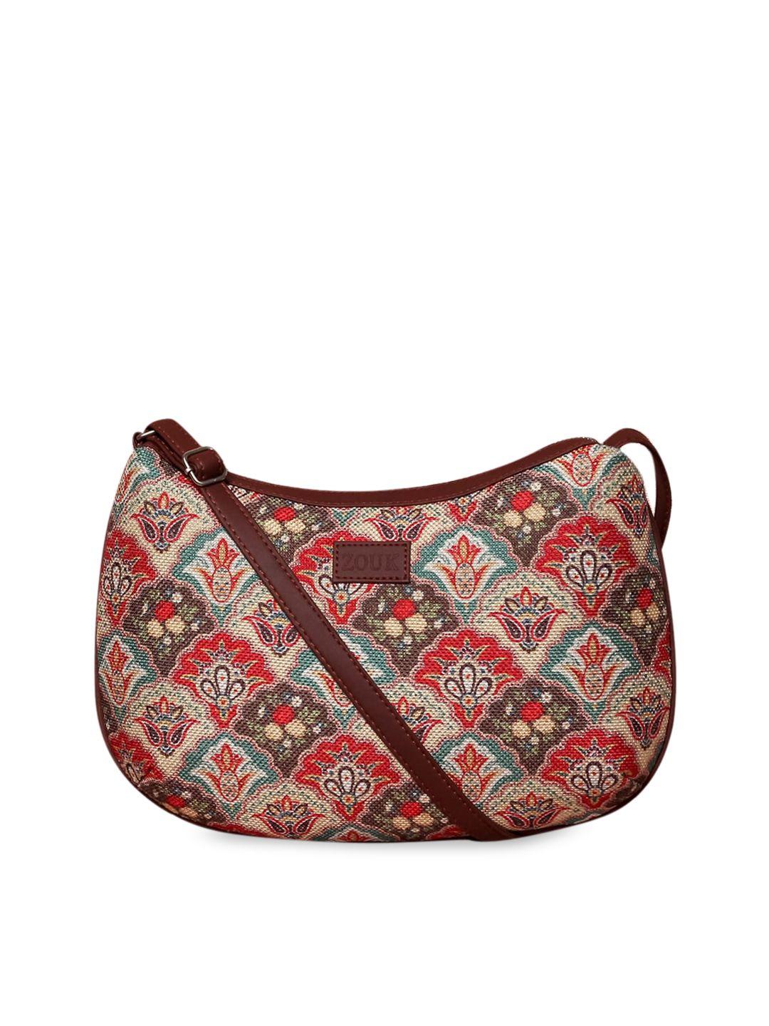 zouk multicoloured printed bowling shoulder bag