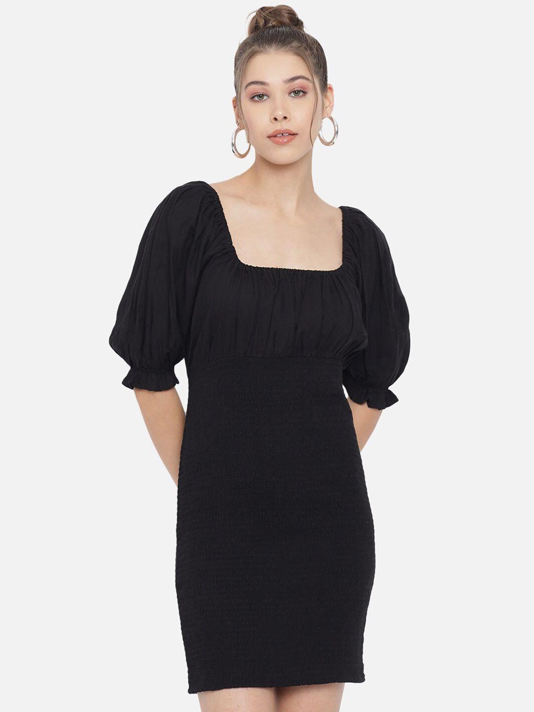 trend arrest black sheath dress