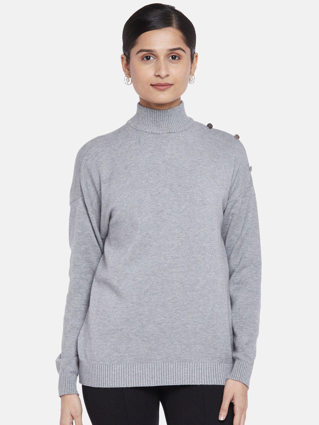 annabelle by pantaloons women grey pullover