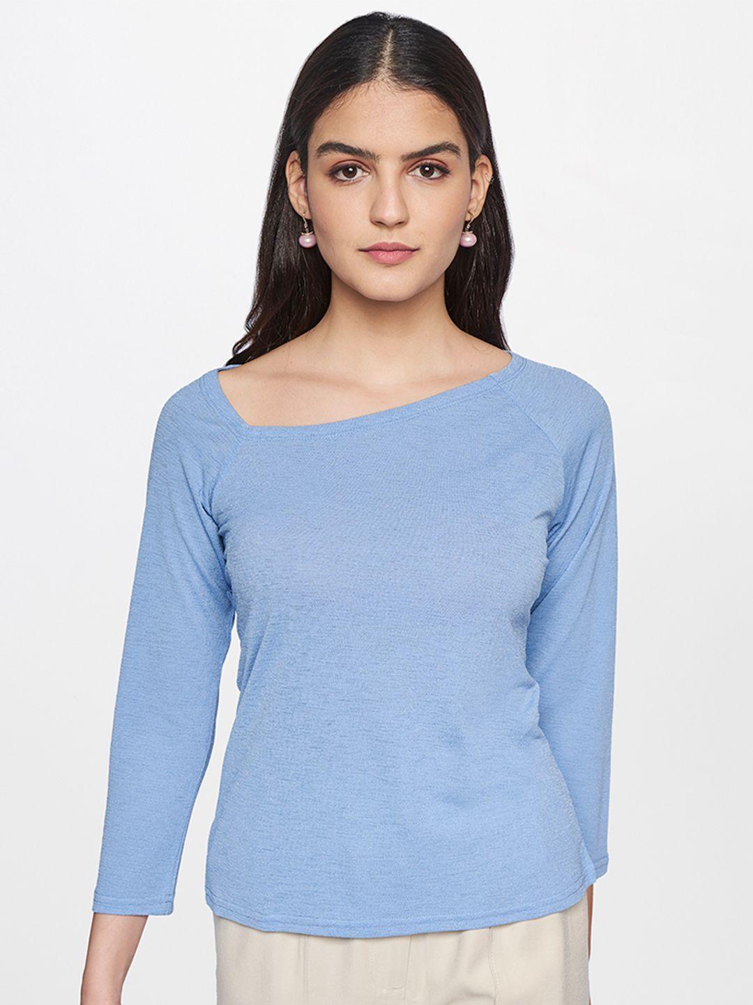 and women blue regular top