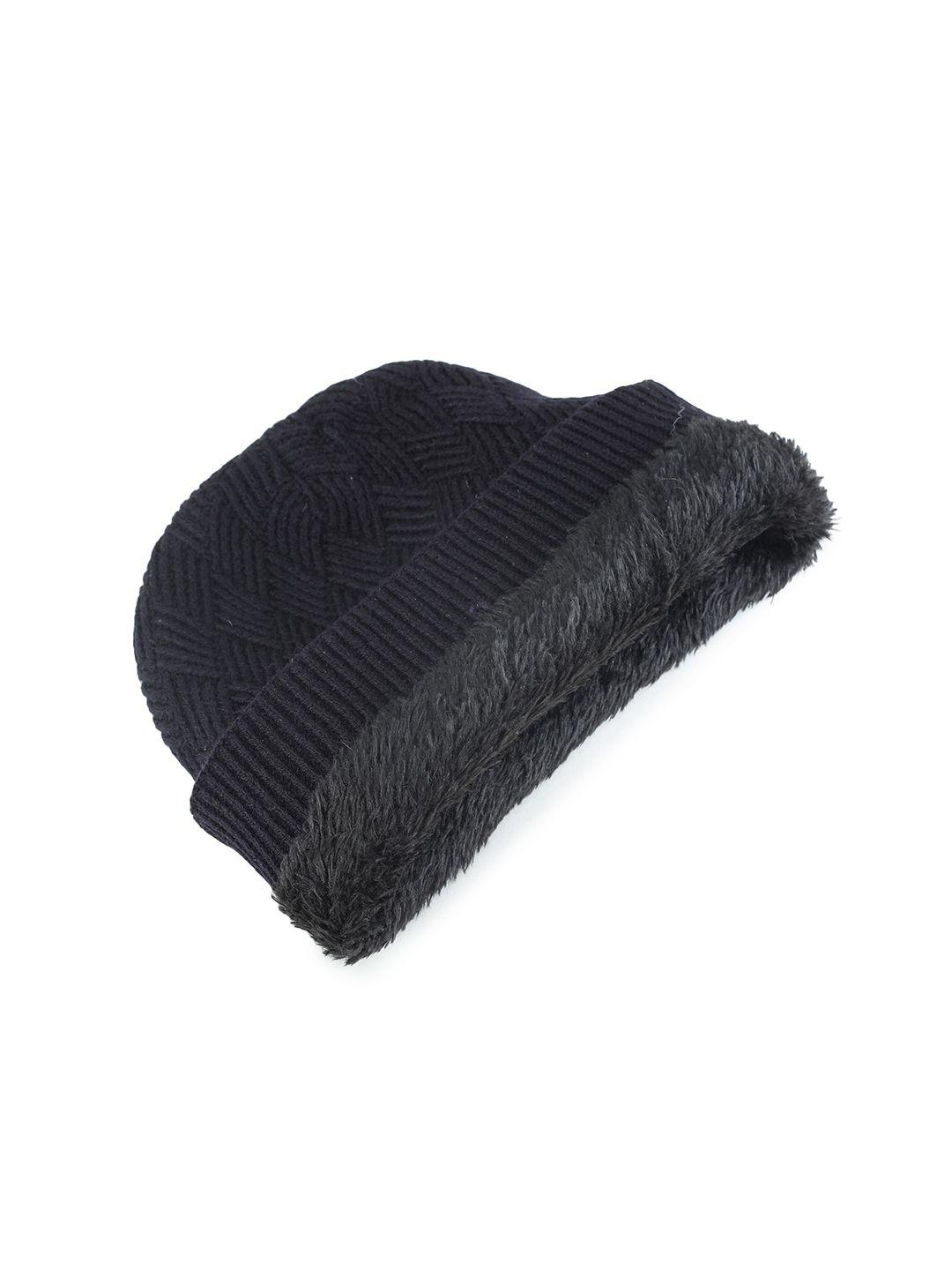 ellis men black acrylic beanie