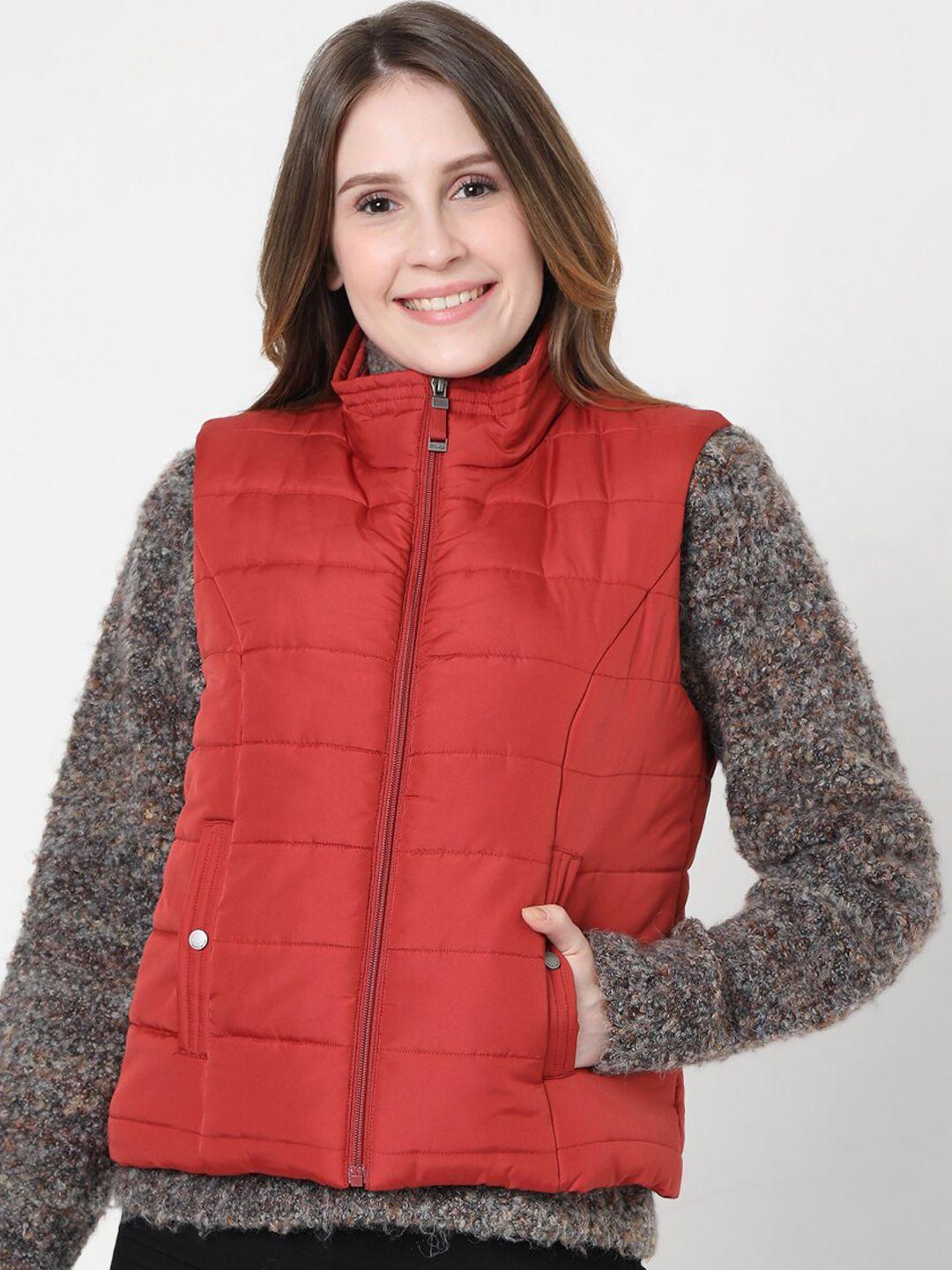 vero moda women red padded jacket