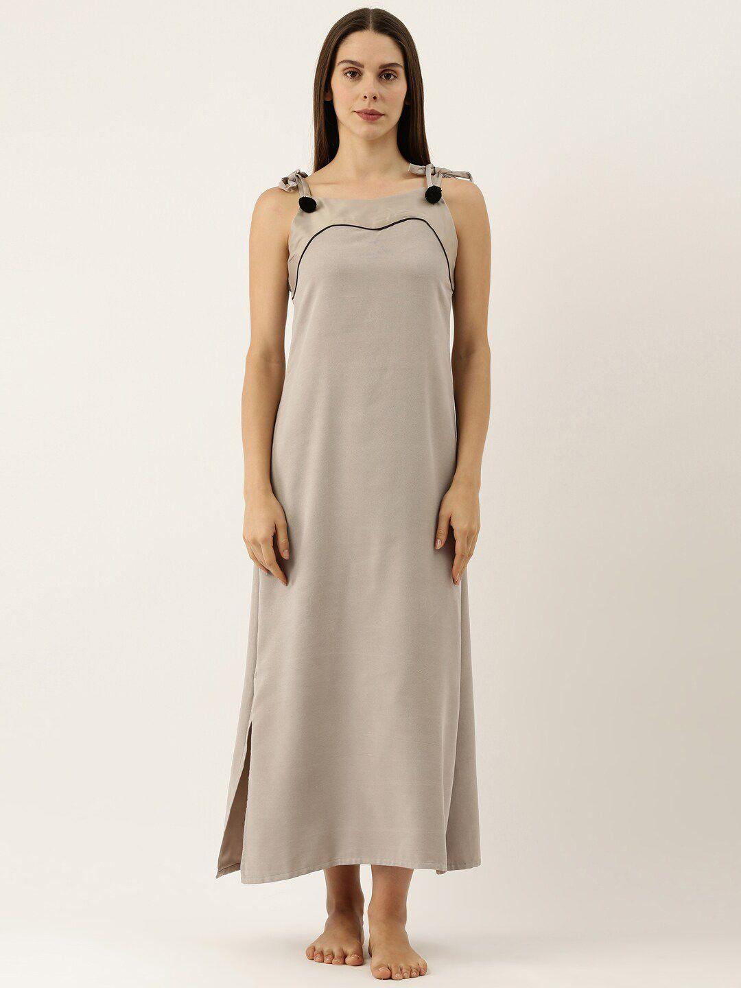 bannos swagger grey reversible maxi nightdress