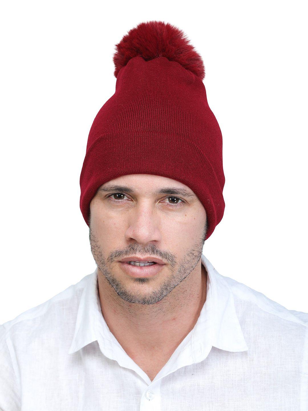 ellis men maroon wool beanie