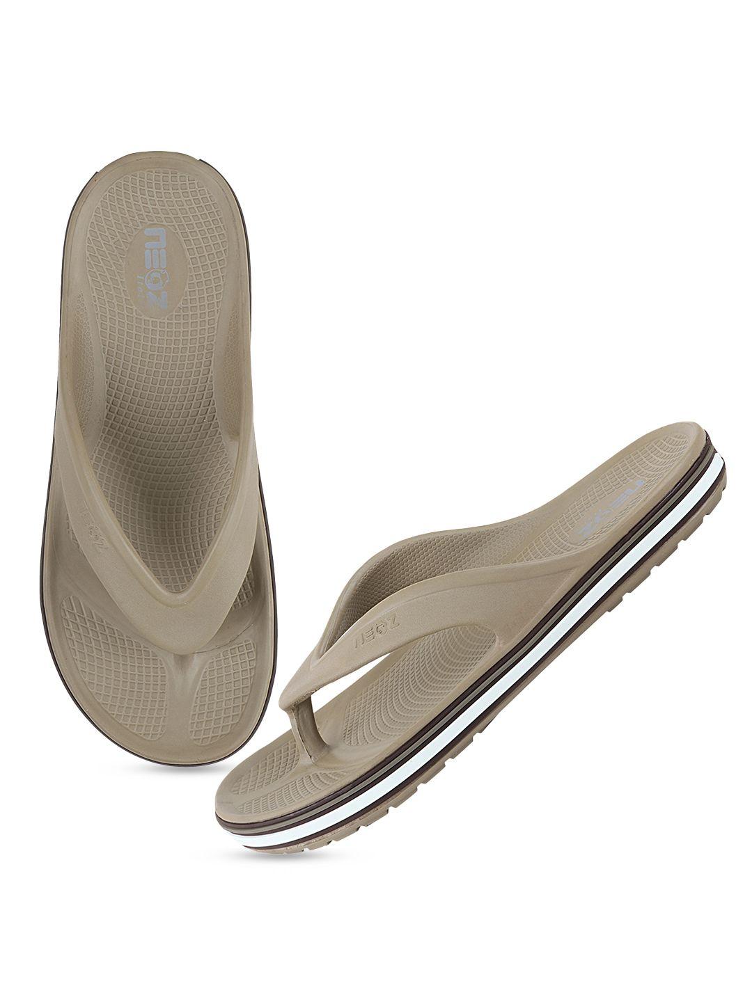 neoz men khaki rubber slip-on