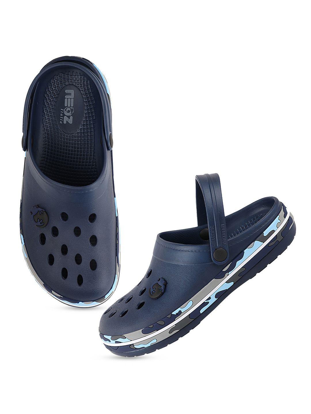 neoz men navy blue rubber clogs