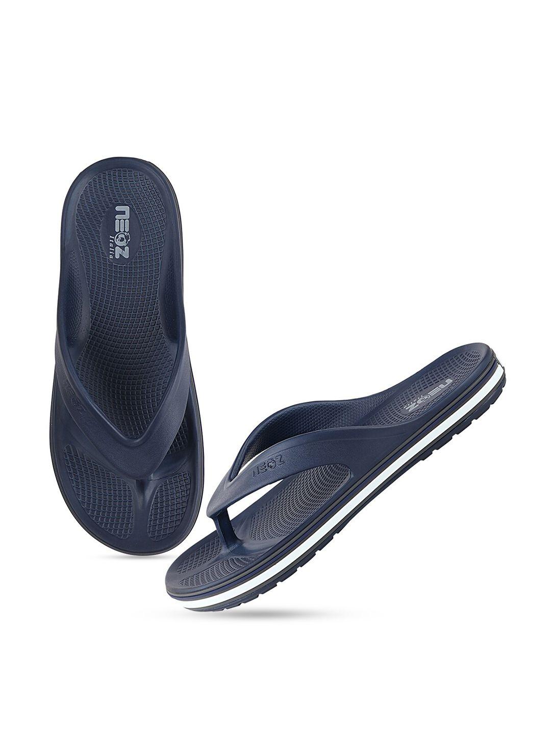 neoz men navy blue thong flip flops