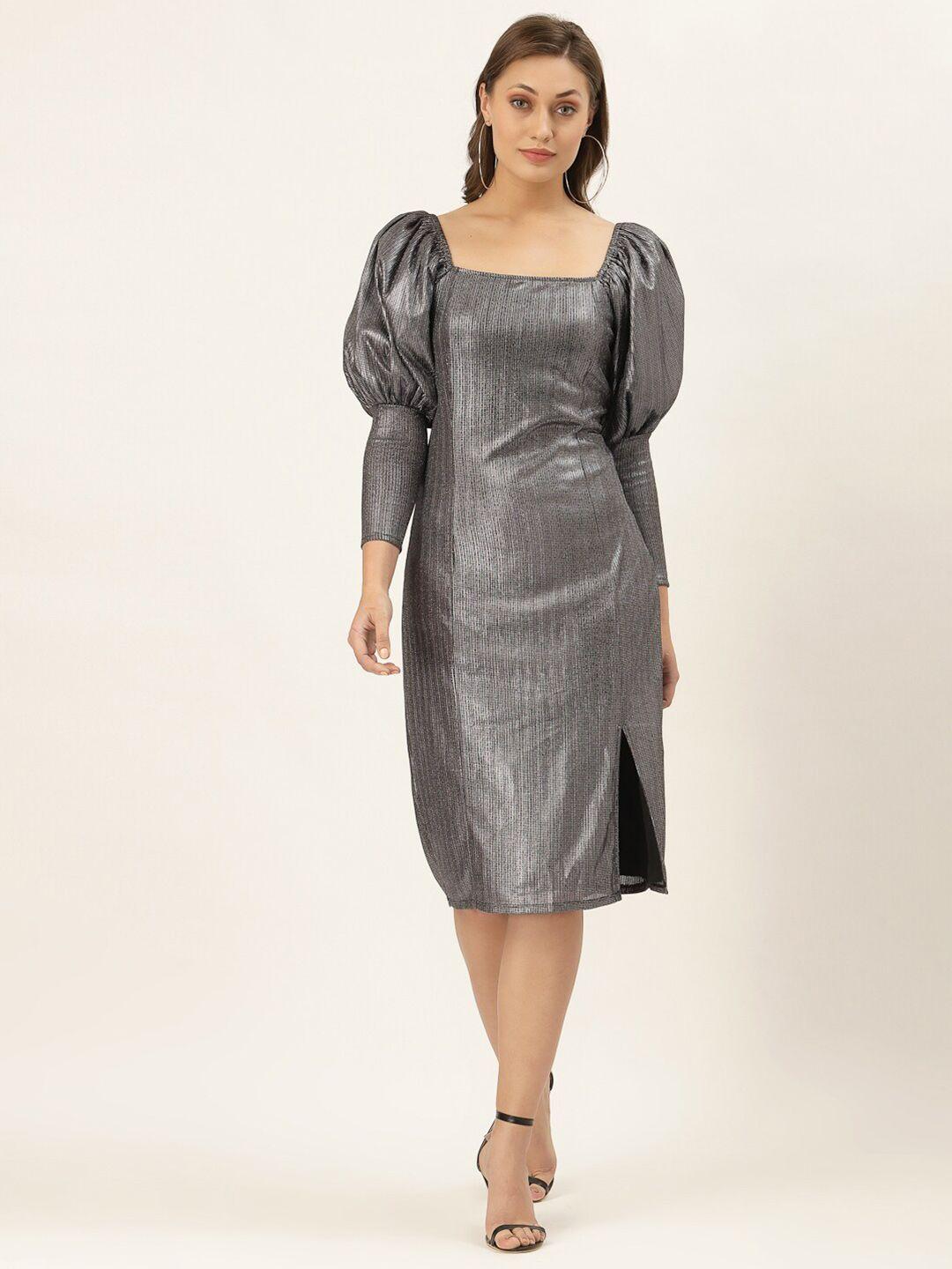 blanc9 grey sheath dress