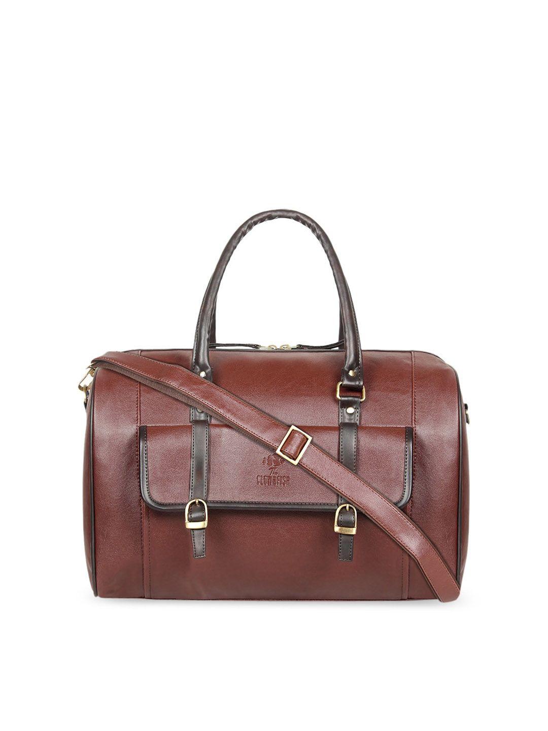 the clownfish brown solid arlo duffel bag