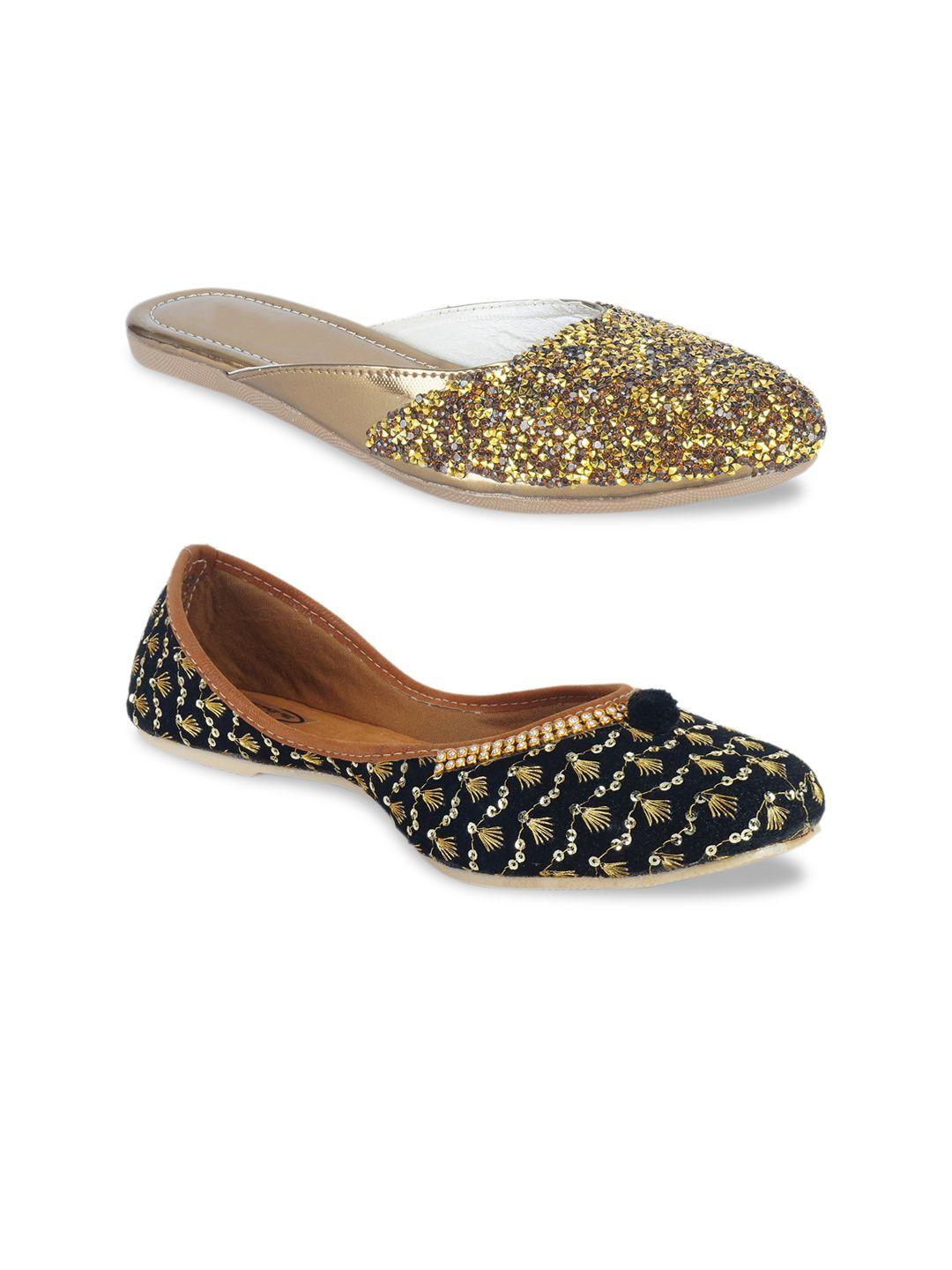 the desi dulhan women multicoloured printed ballerinas flats