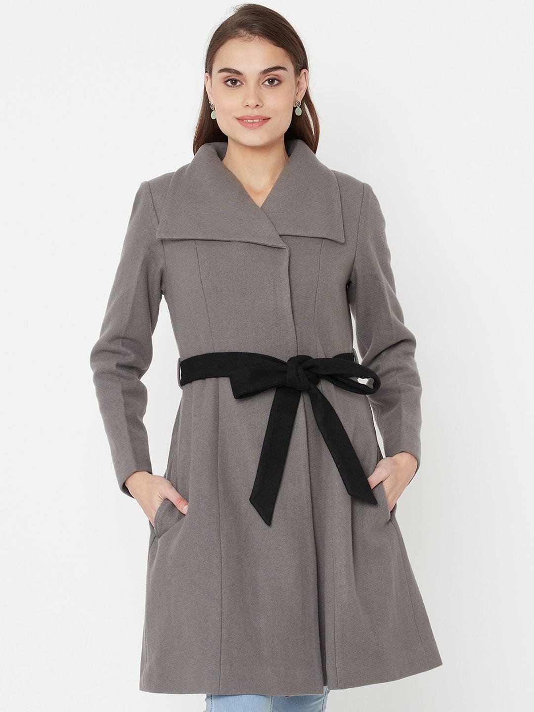 owncraft women grey solid over coat