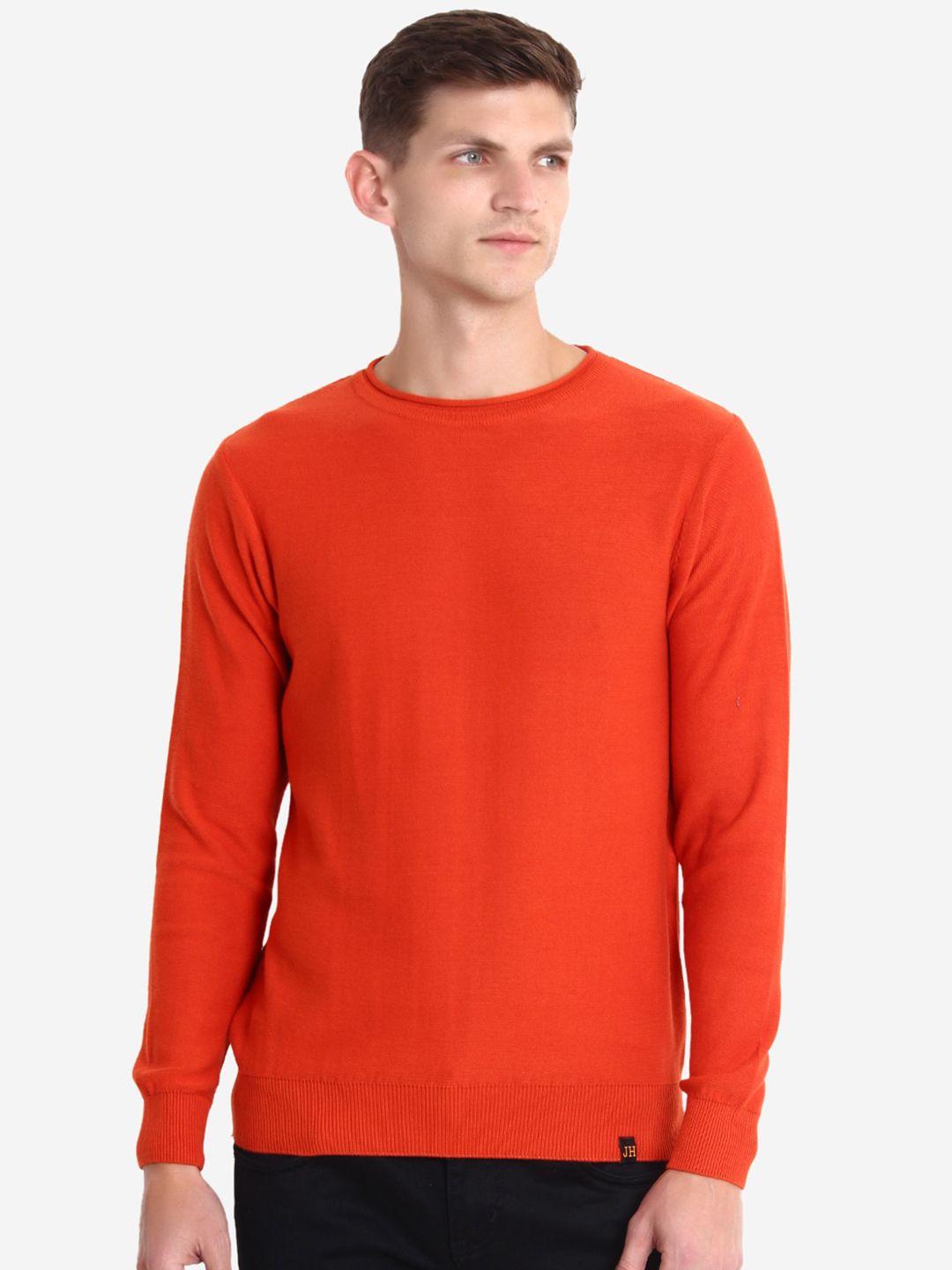 joe hazel men orange pullover