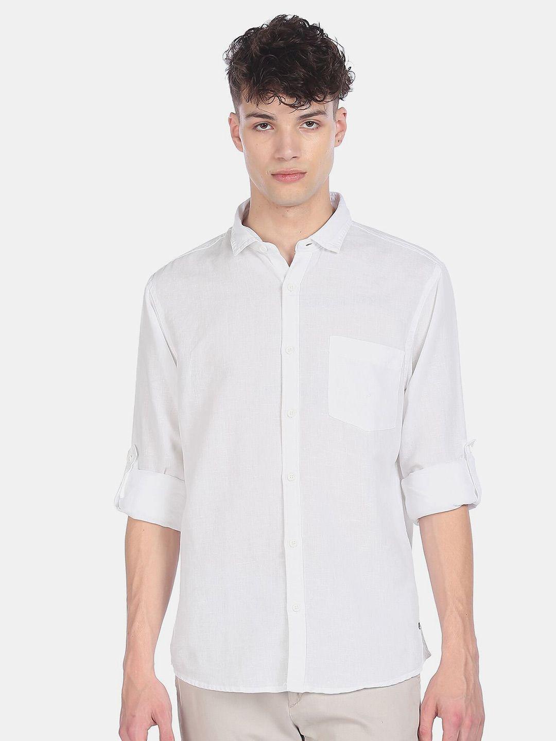 cherokee men white casual shirt