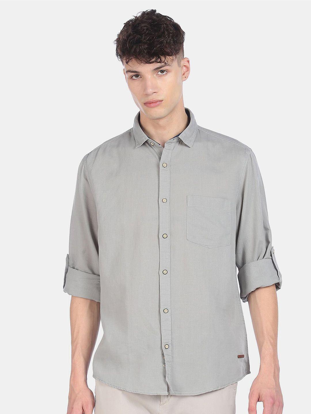 cherokee men grey casual shirt