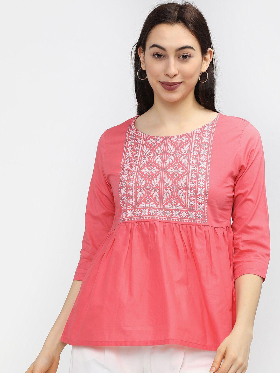 vishudh pink print top