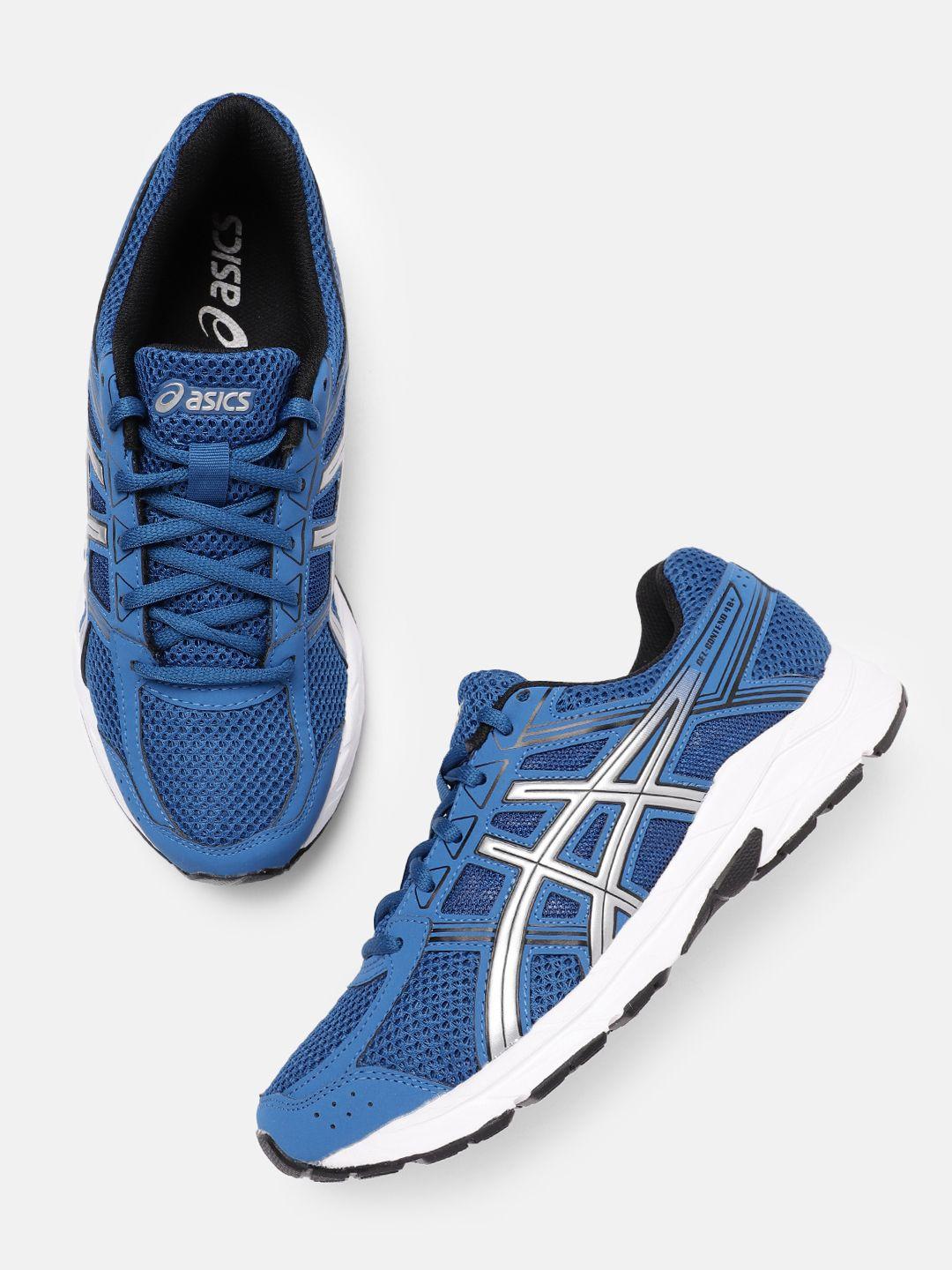 asics men woven design gel content 4b+ running shoes