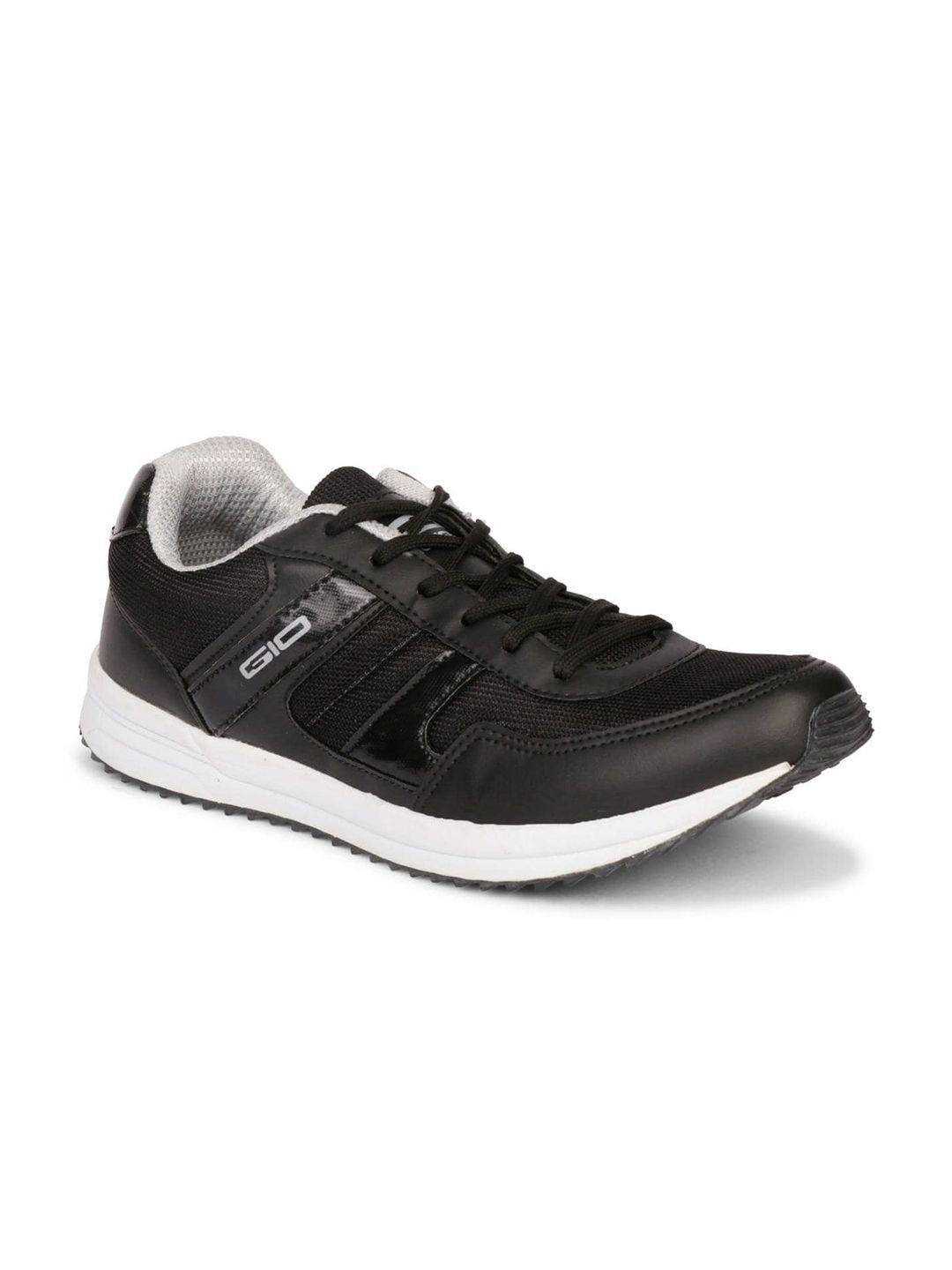 goldstar men black & white running shoes