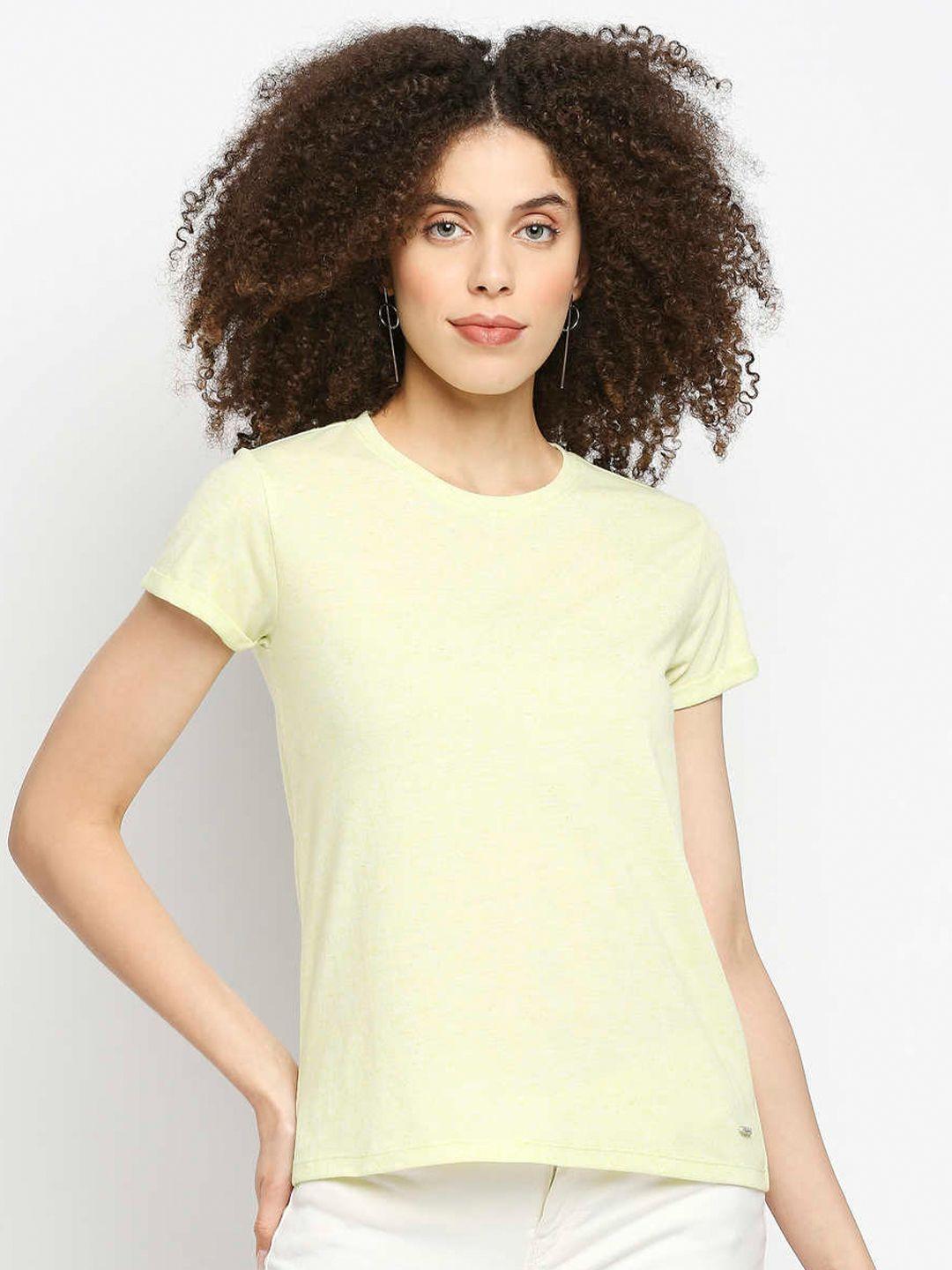 pepe jeans women yellow t-shirt