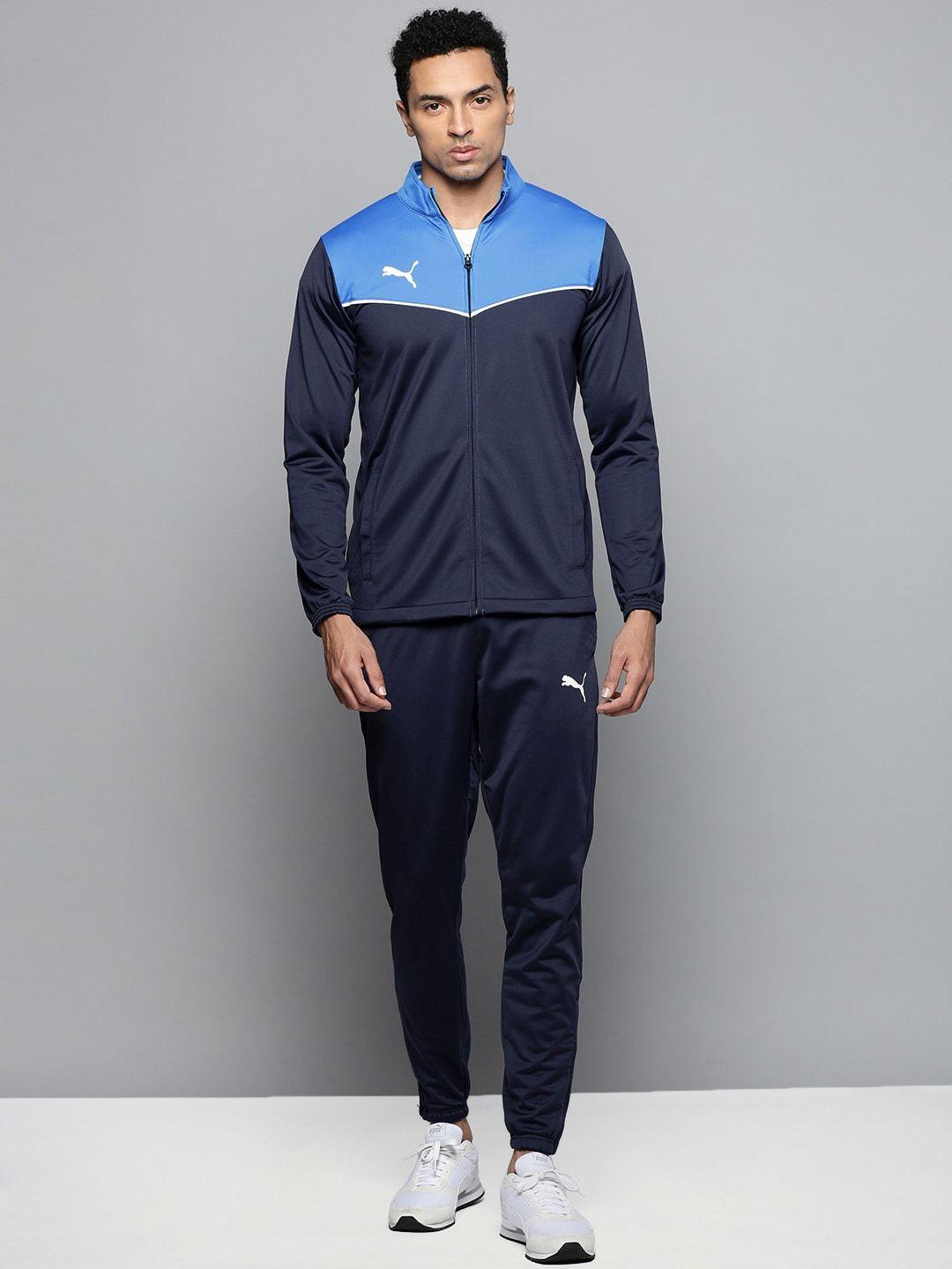 puma men blue individualrise football tracksuit