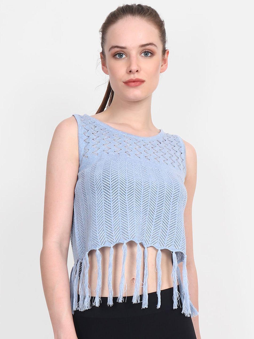 joe hazel blue pure cotton crop top