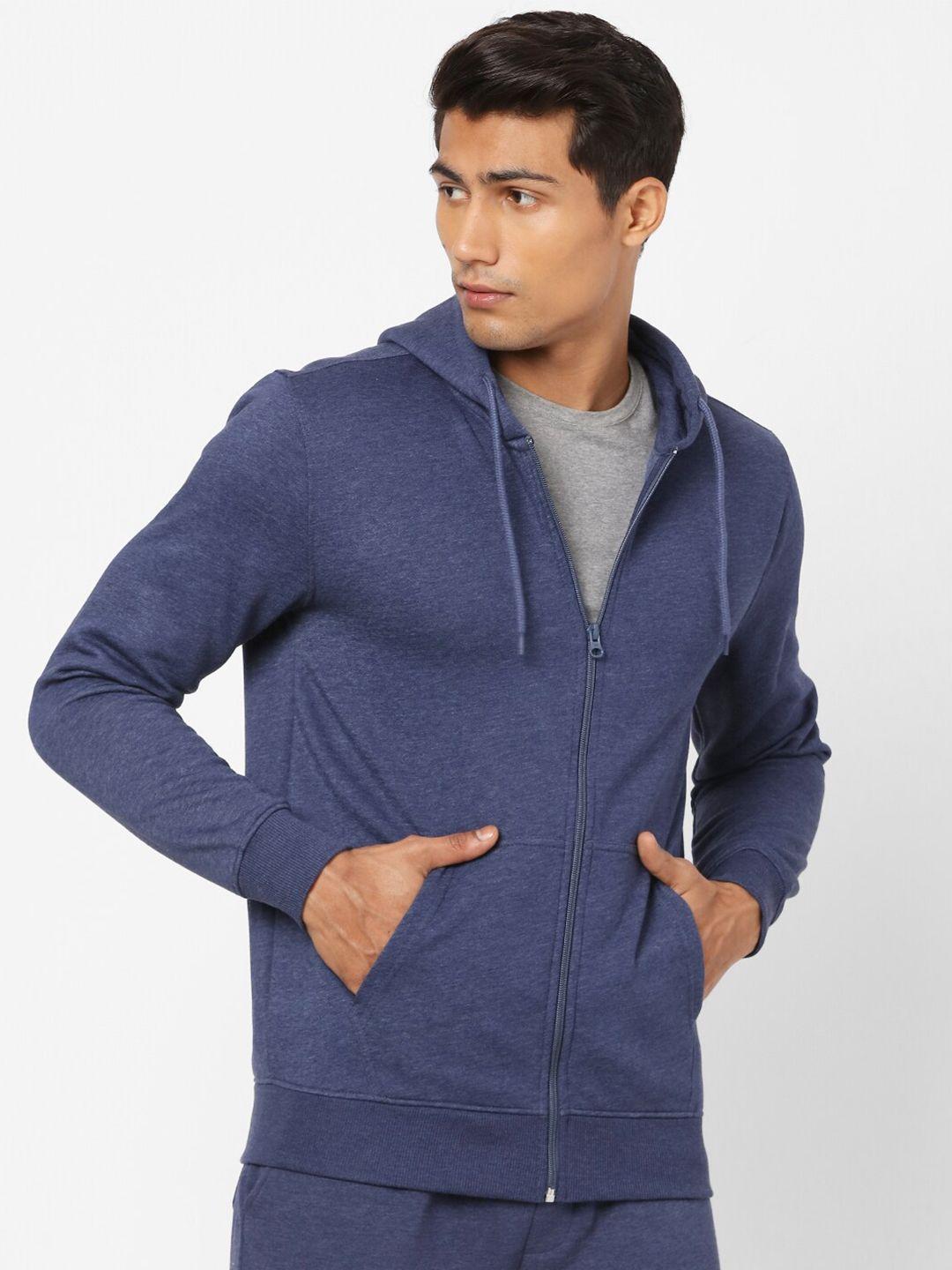 ajile by pantaloons men blue hooded sweatshirt