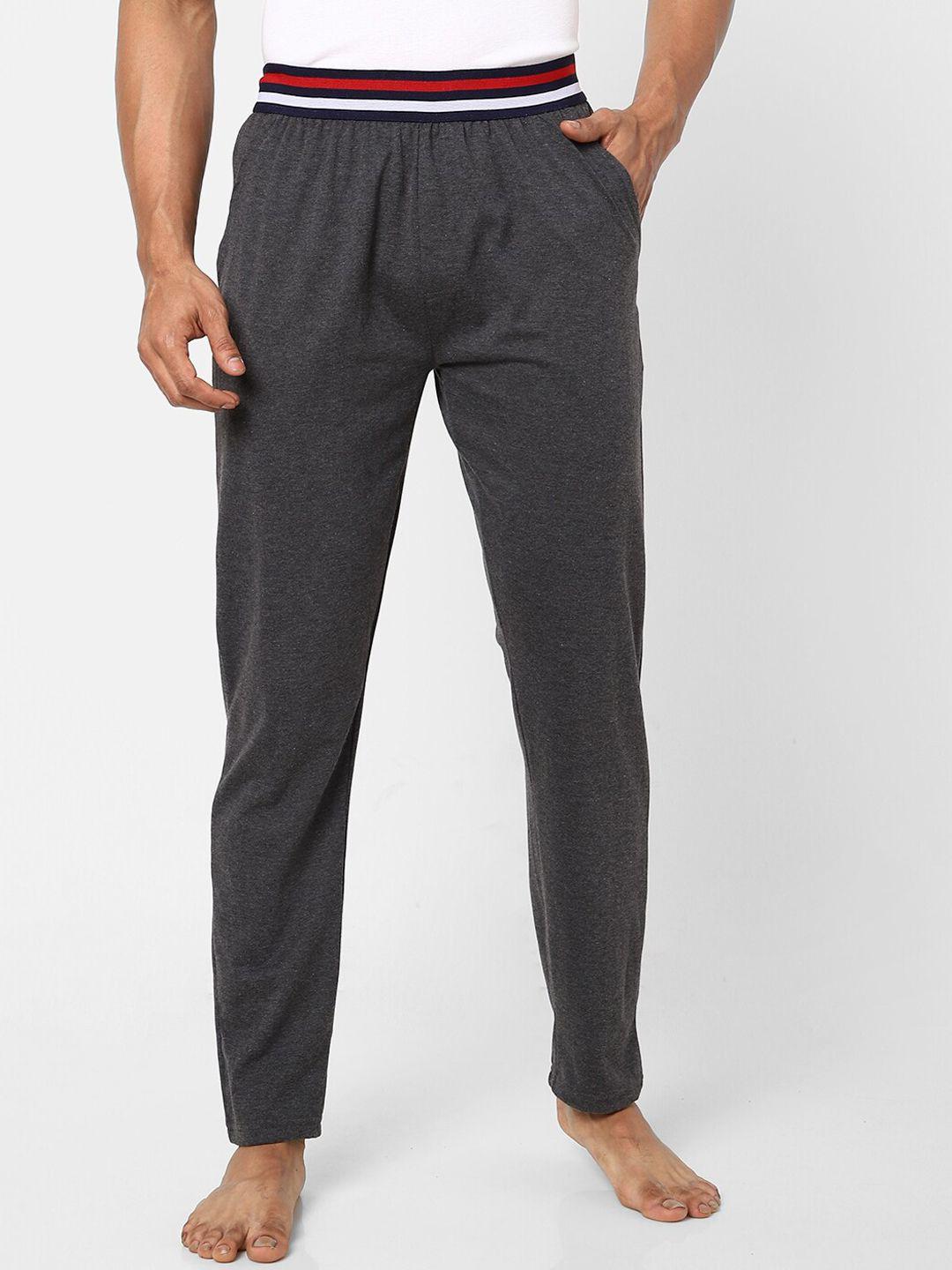 ajile by pantaloons men grey melange lounge pants