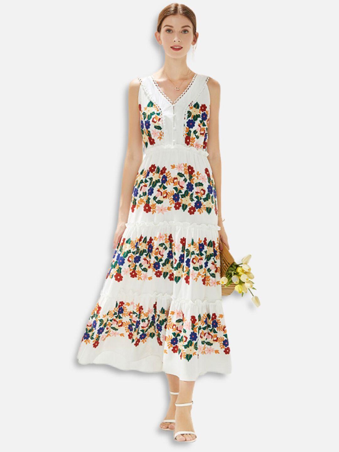 jc collection multicoloured floral midi dress