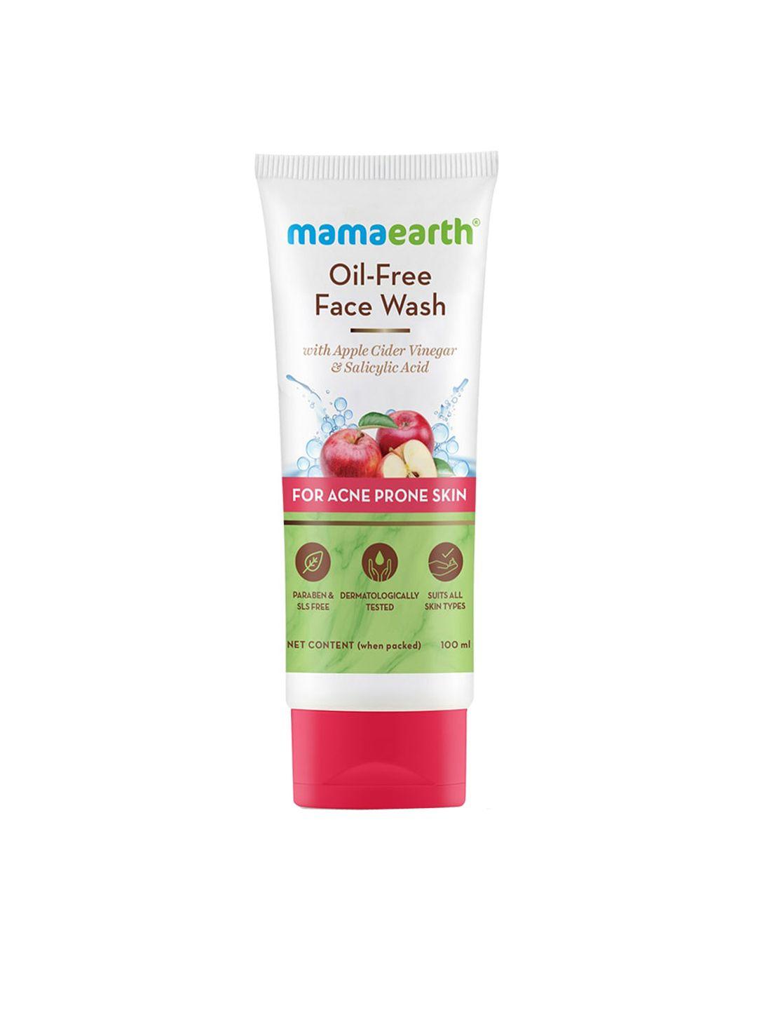 mamaearth oil-free face wash with apple cider & salicylic acid for acne-prone skin 100 ml