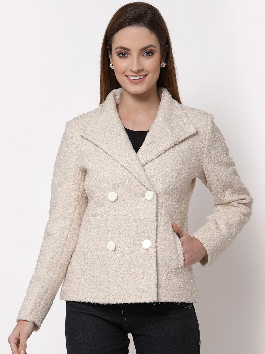 juelle woman off white pea coat