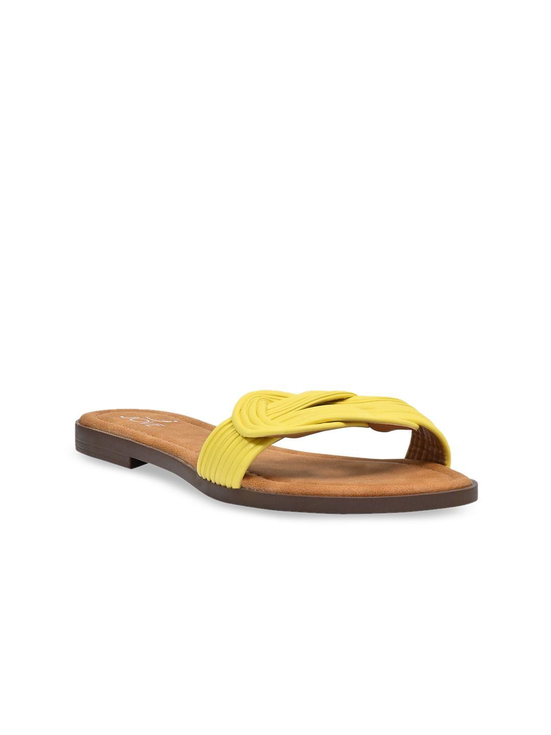 jove women yellow t-strap flats