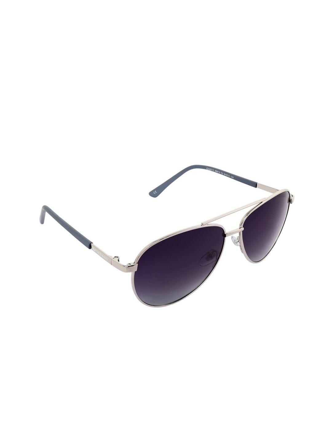 giordano unisex grey lens & silver-toned aviator sunglasses with polarised lens ga6012c03