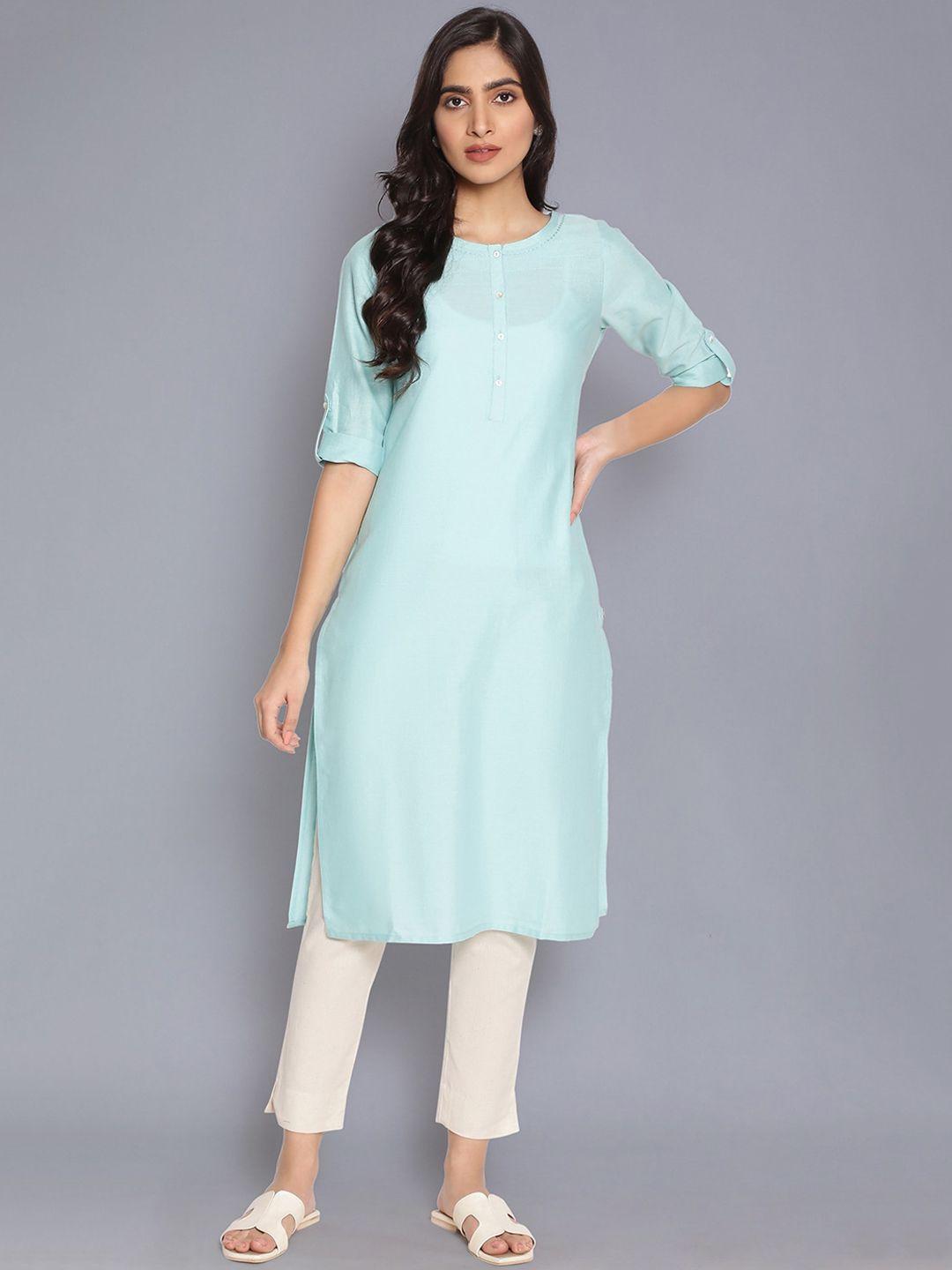 w women blue kurta