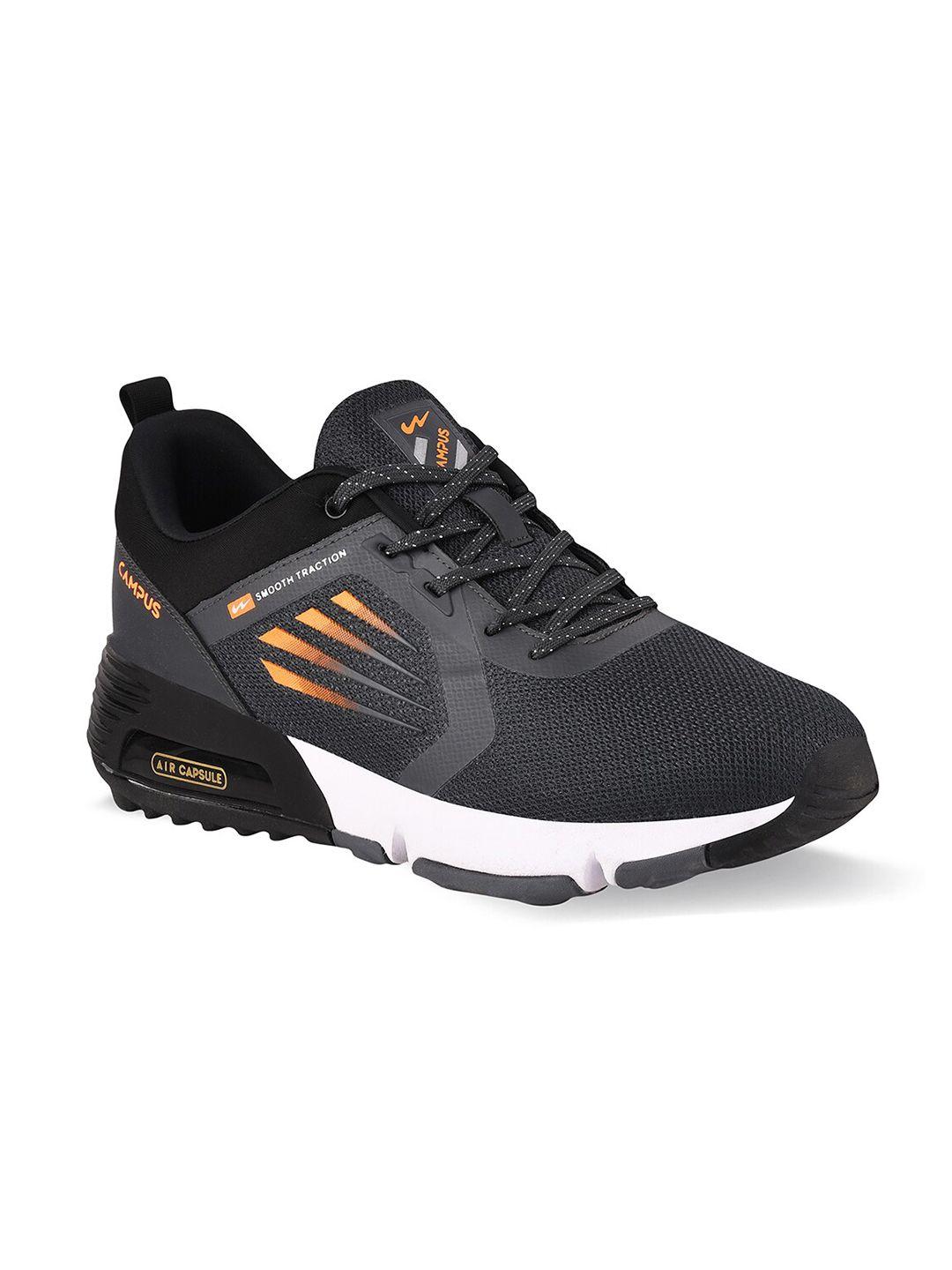 campus men charcoal grey mesh running shoes