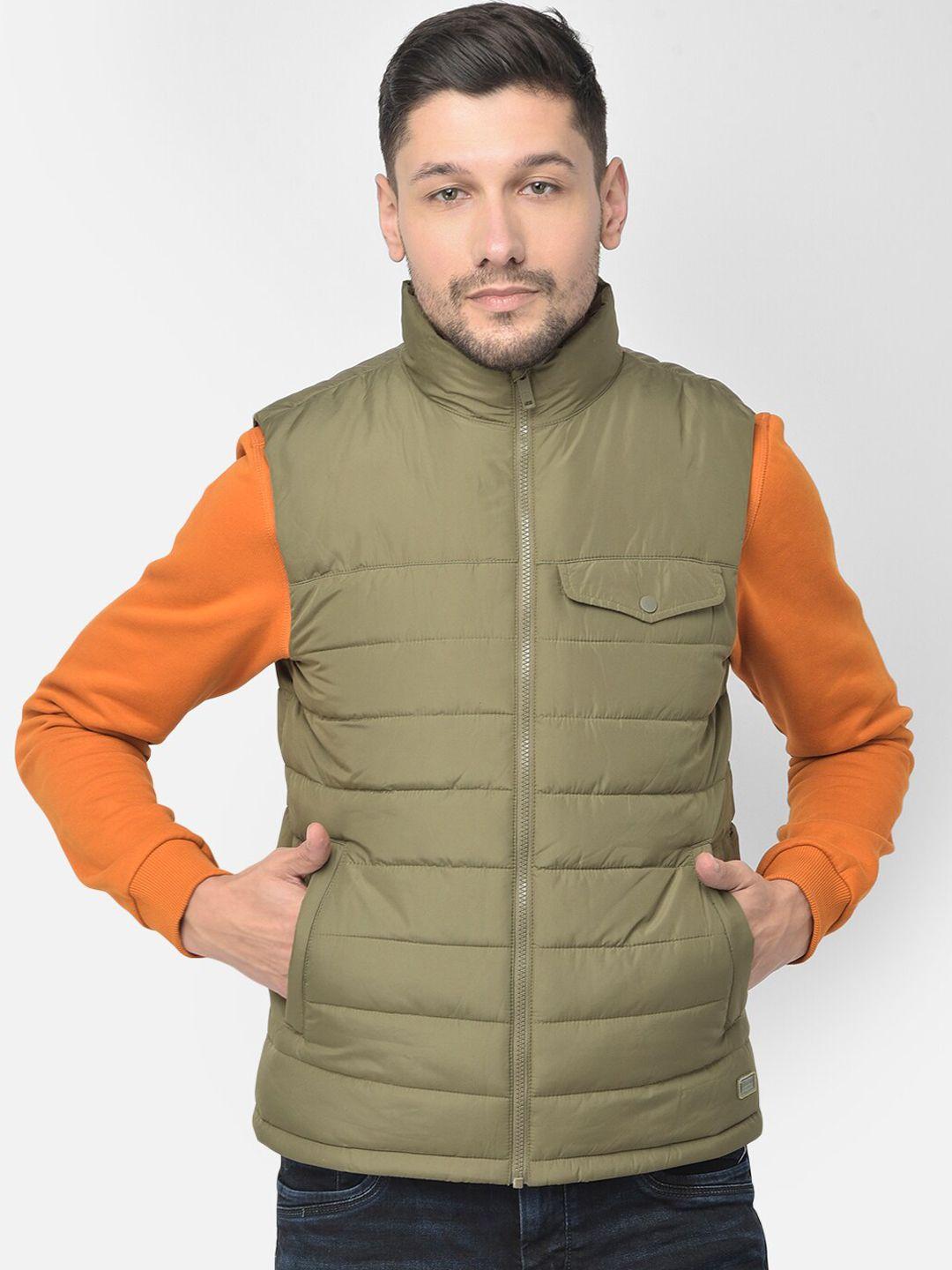 woodland men olive green water resistant puffer jacket