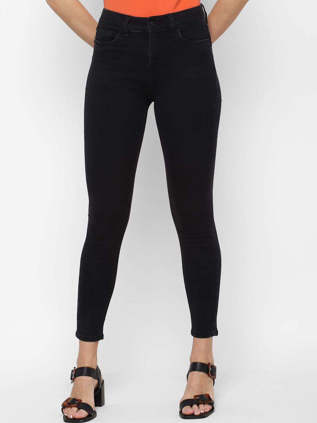 allen solly woman women black skinny fit jeans