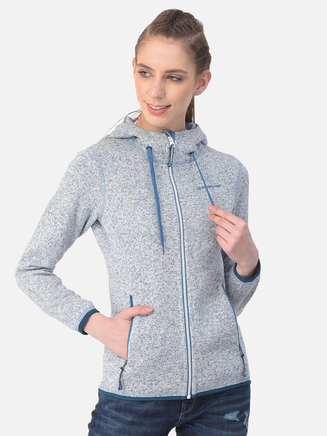 woodland women blue hooded sweatshirt