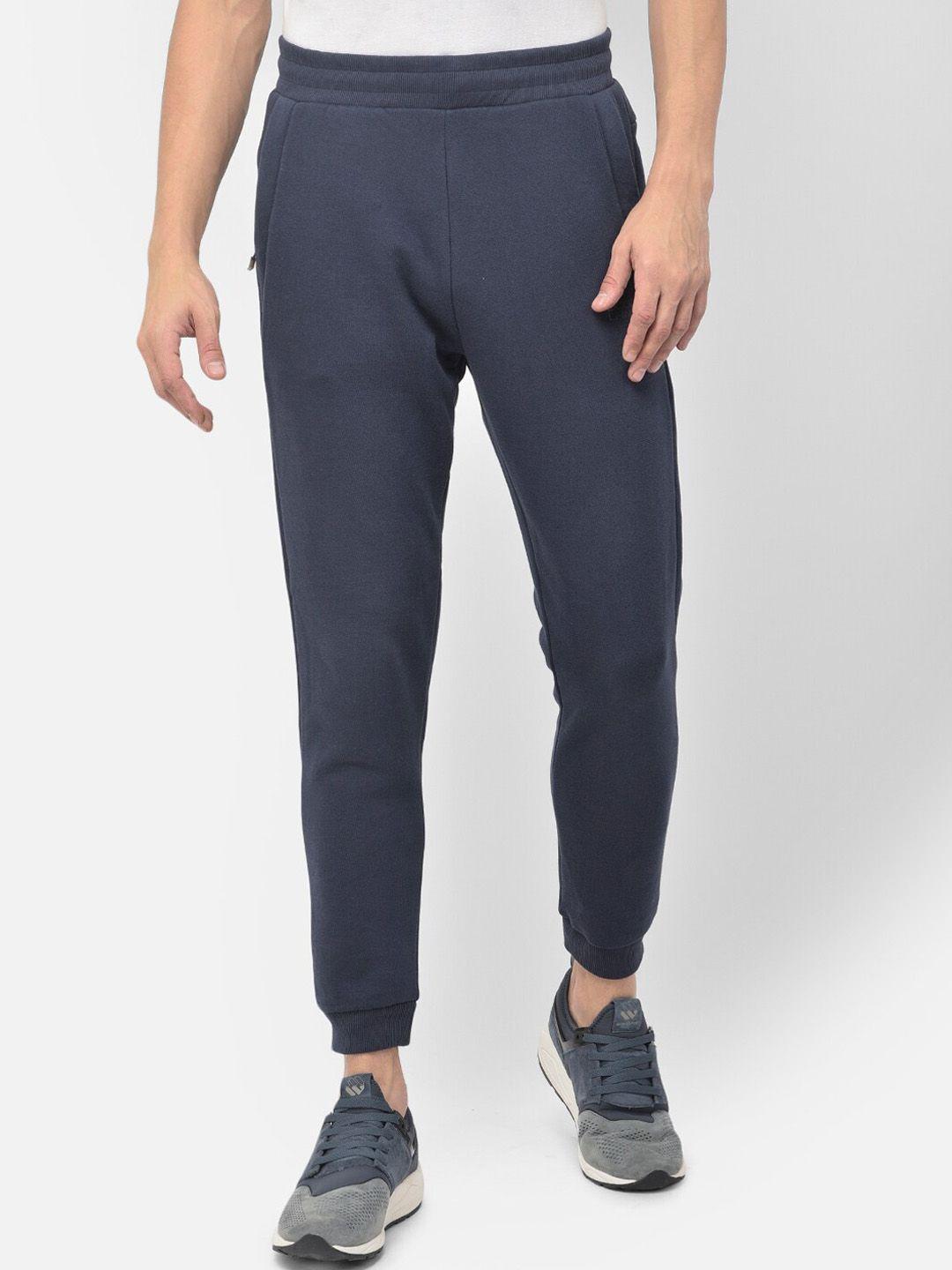 woodland men navy blue solid joggers