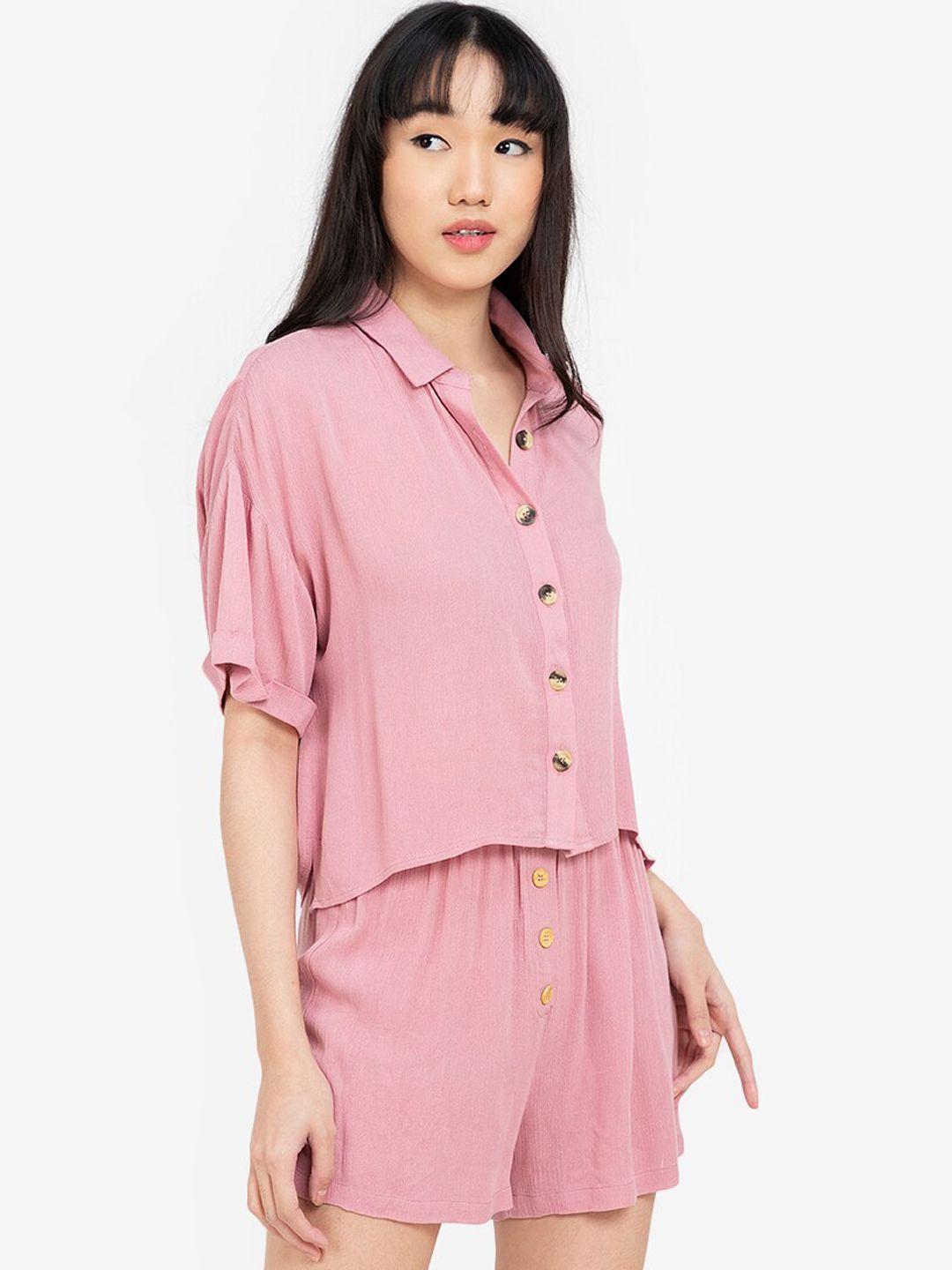 zalora basics women pink lounge shirt