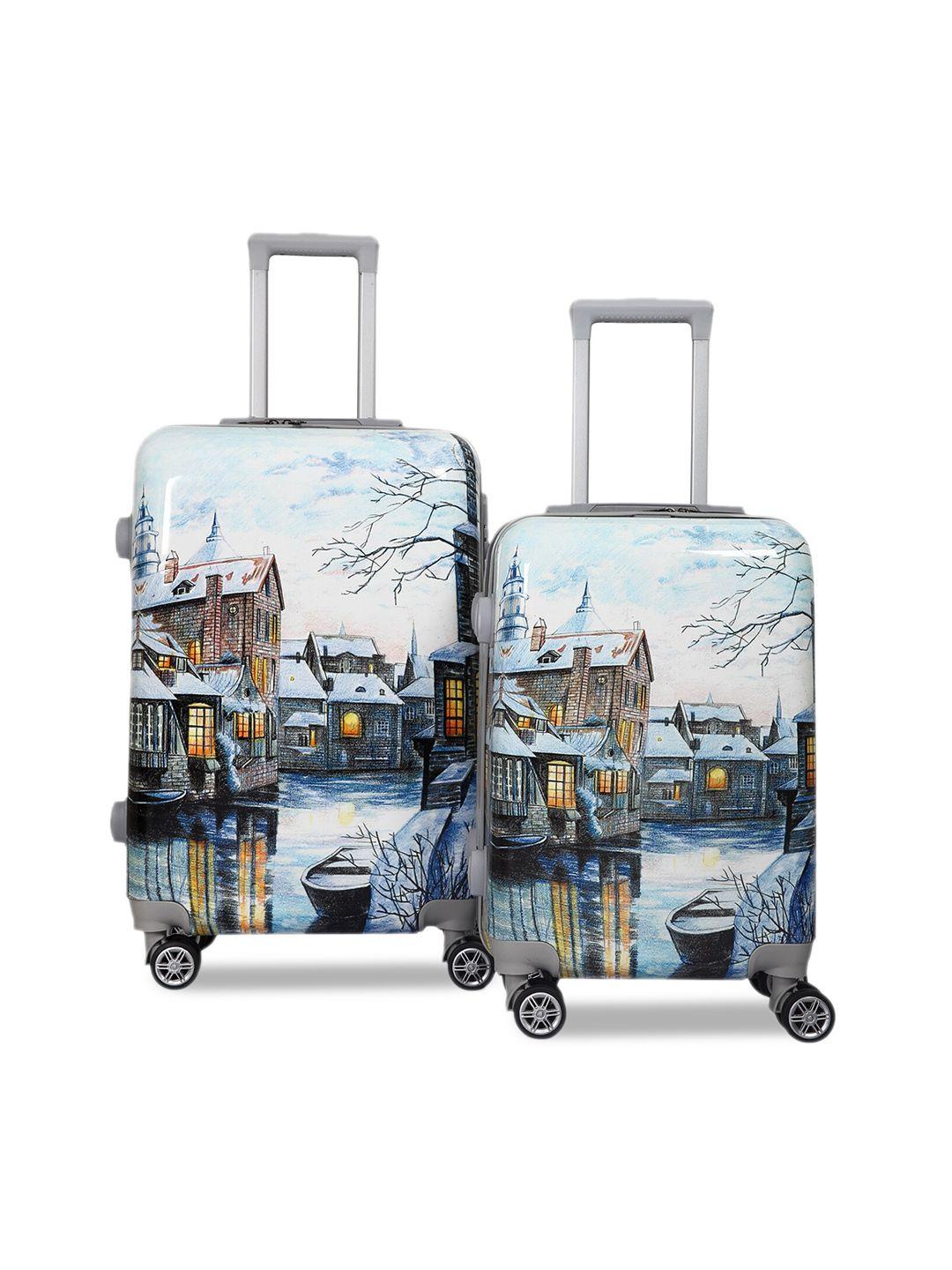 polo class set of 2 hard-sided trolley suitcases