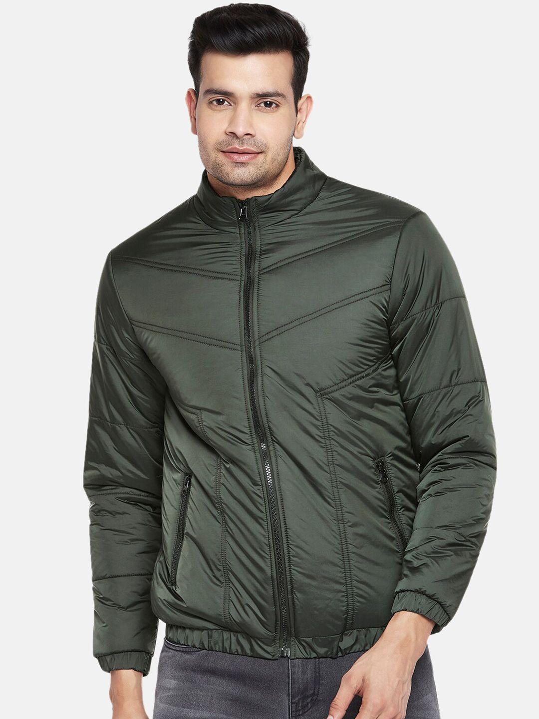 people men green padded jacket